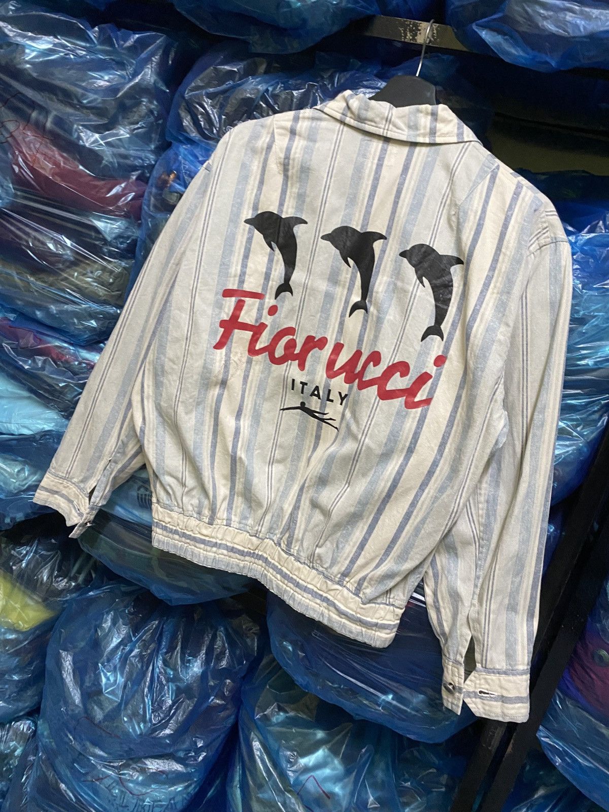 Fiorucci VINTAGE 80s FIORUCCI STRIPE JACKET MADE IN JAPAN Size US M / EU 48-50 / 2 - 3 Thumbnail