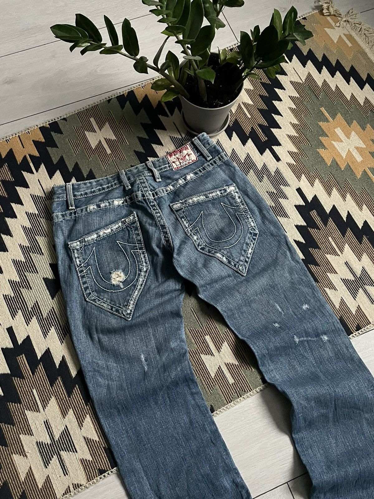 True Religion Vintage Y2K True Religion Distressed Denim Jeans Size US 29 - 5 Thumbnail