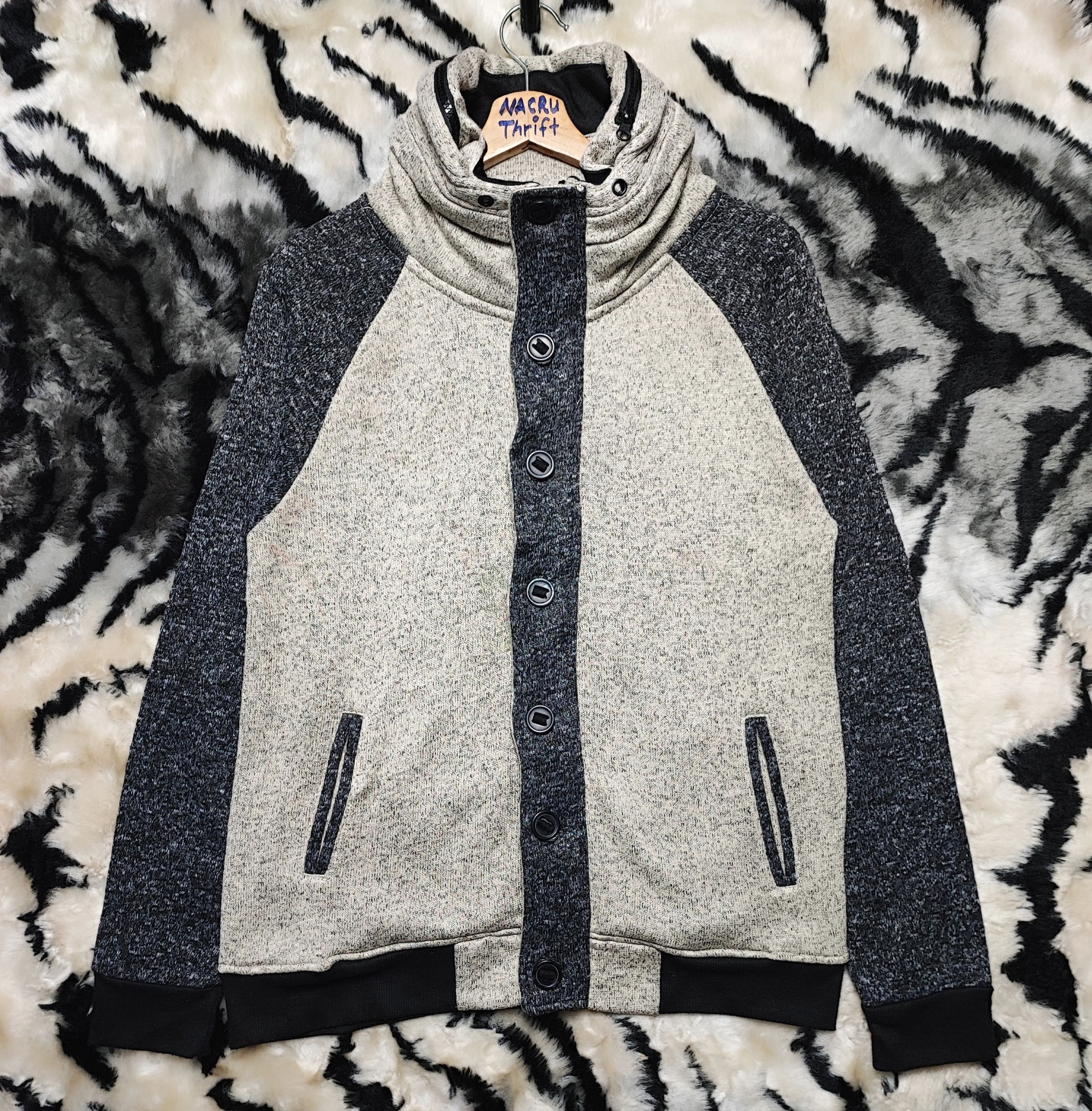 Japanese Brand Avail Avant Garde Knit Wool Jacket Size US L / EU 52-54 / 3 - 5 Thumbnail