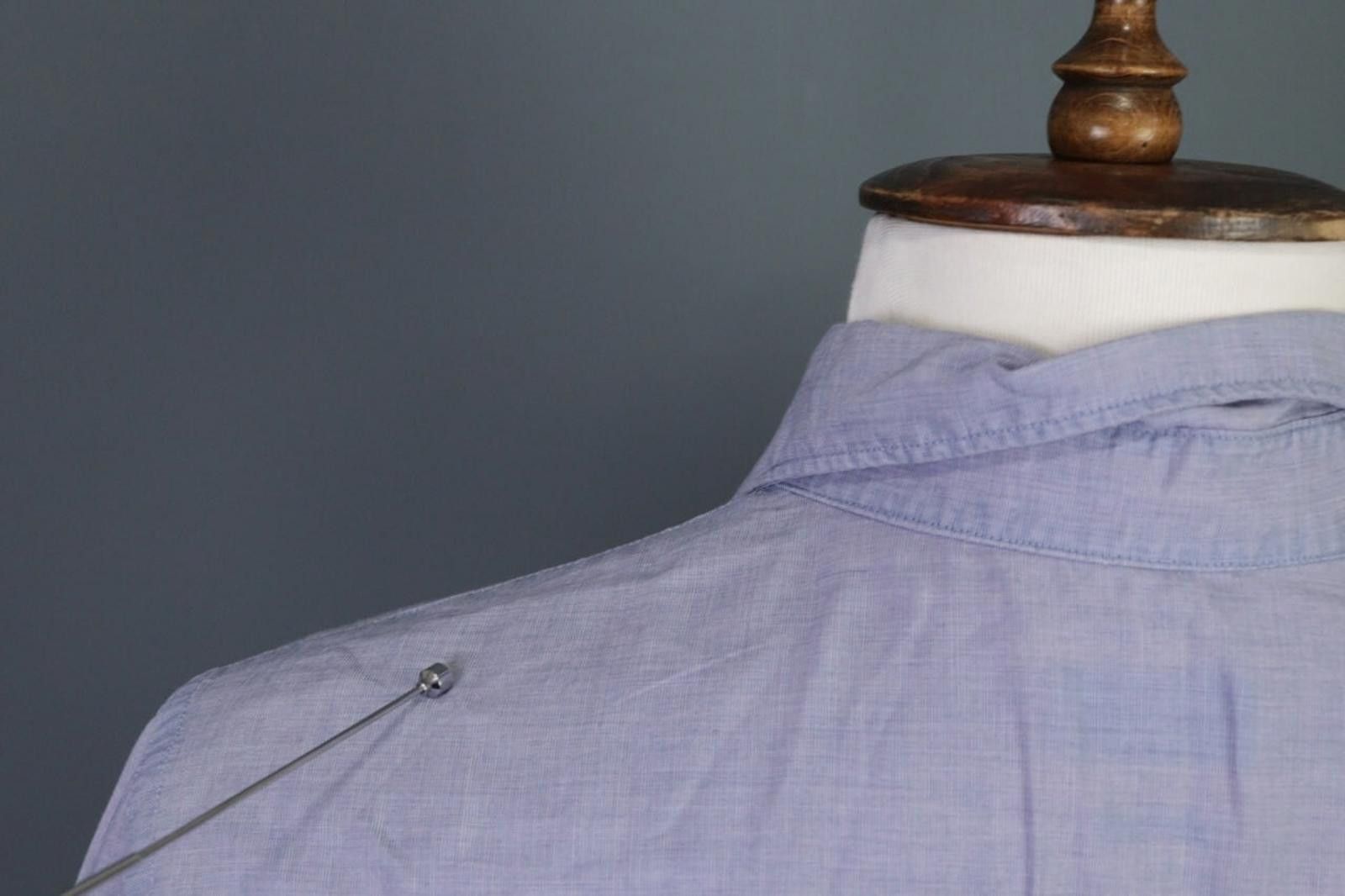 Designer Hackett London Classic Fit Gray Button Down Shirt Size L Size US L / EU 52-54 / 3 - 11 Thumbnail