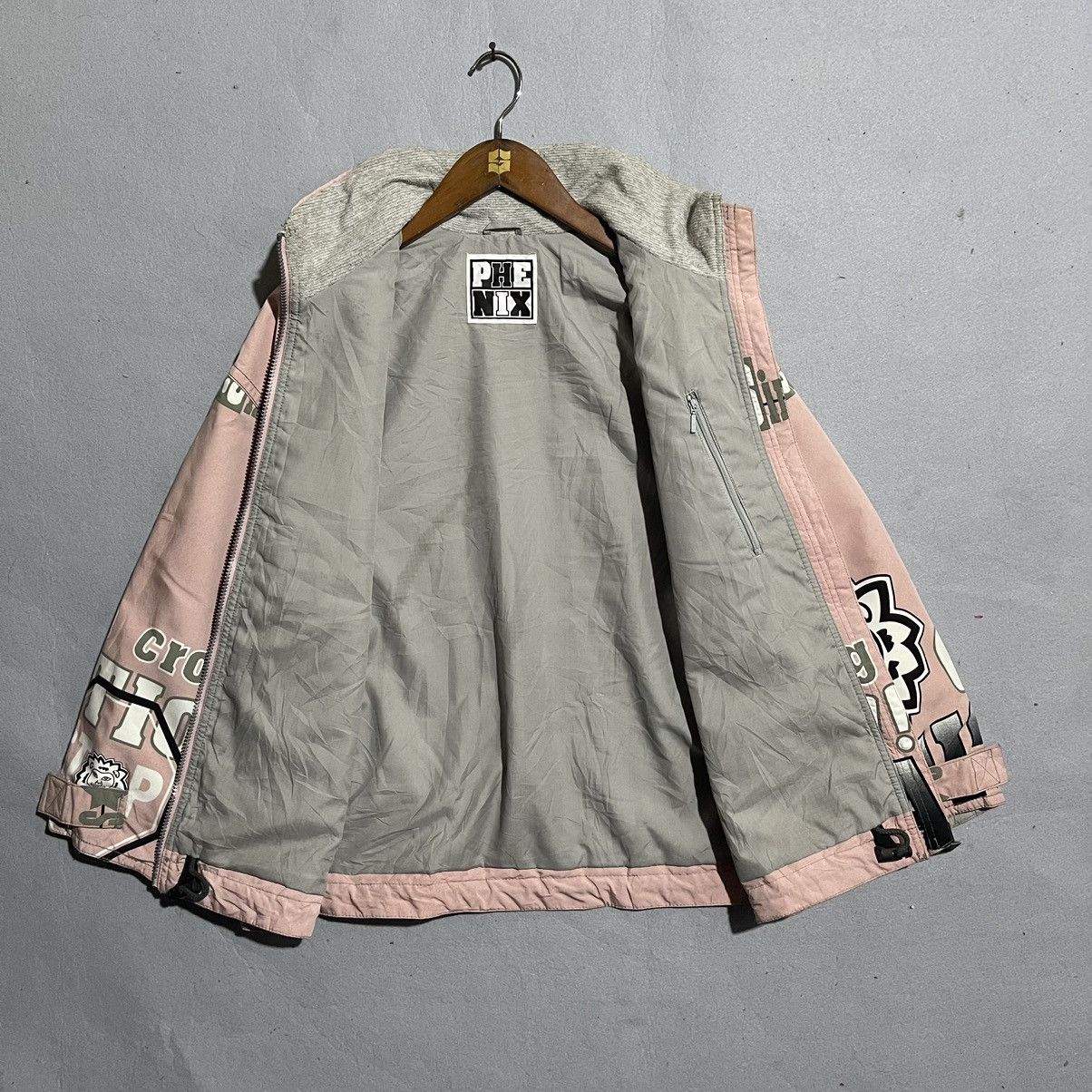 Phenix Vintage 90s Phenix Graphic Ski Jacket Pink Caution Print Size L / US 10 / IT 46 - 6 Thumbnail