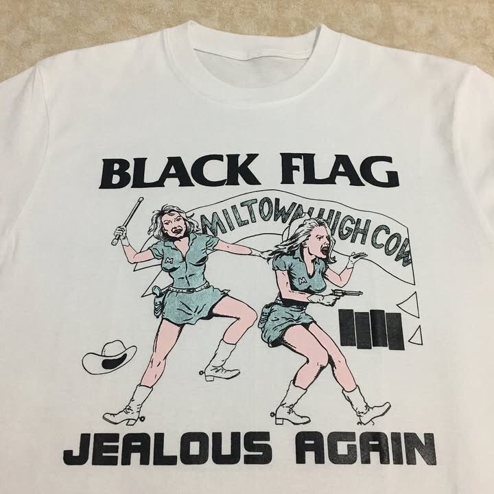 Band Tees Black Flag Jealous Again Size US L / EU 52-54 / 3 - 3 Thumbnail