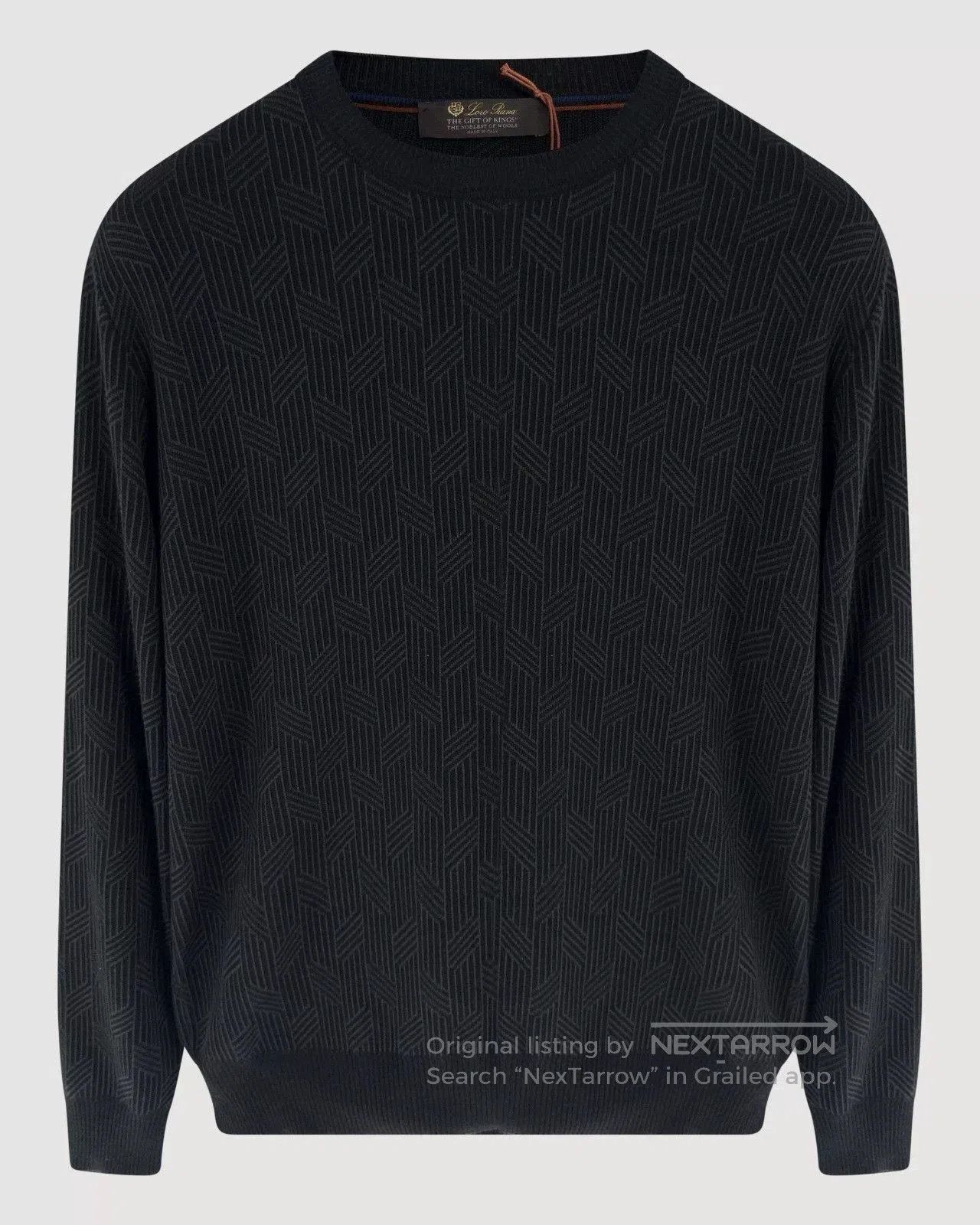black knit sweater from loro piana.