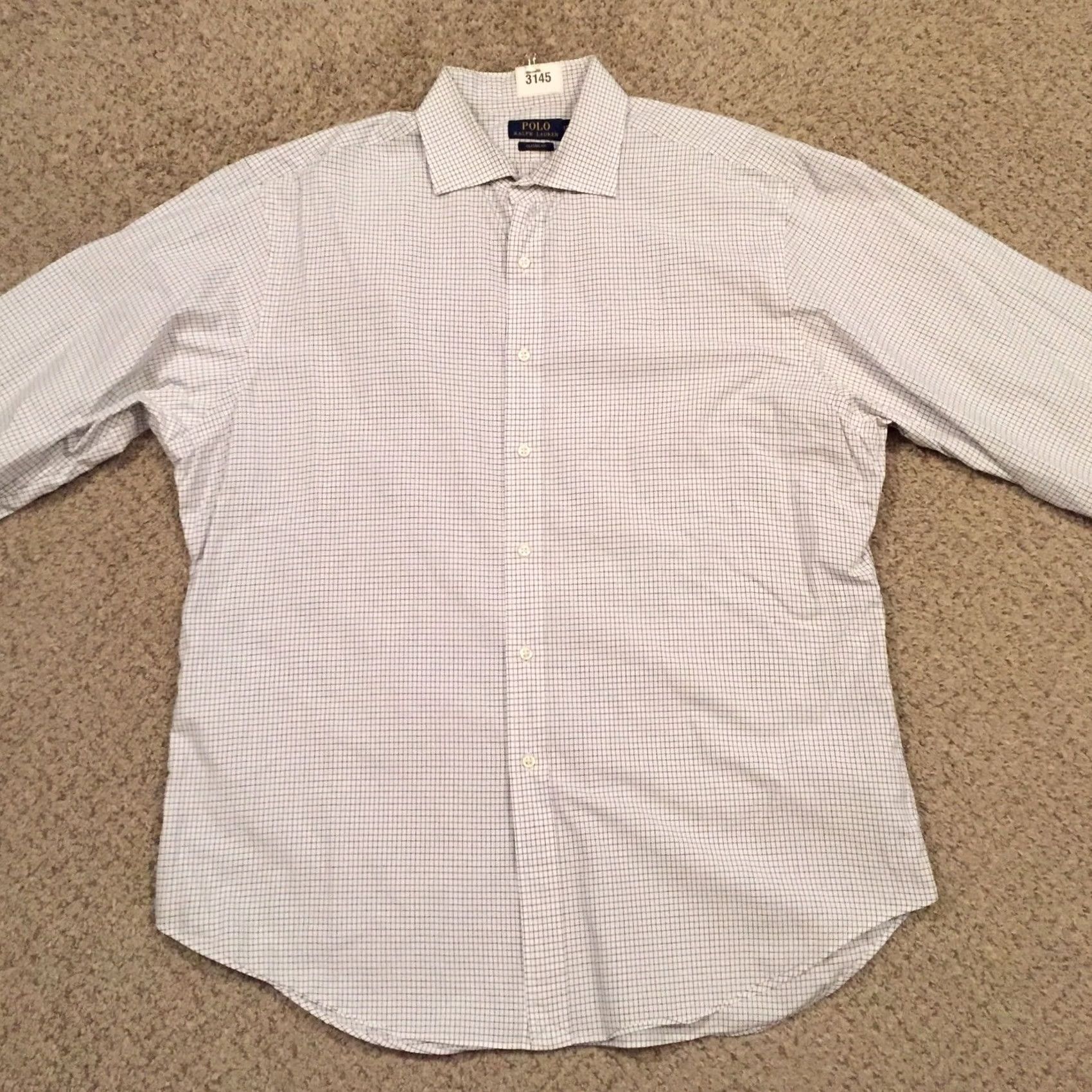 Polo Ralph Lauren Polo Ralph Lauren Shirt Mens 17.5 Purple Gray Check Long Sleeve Button Up Size US XXL / EU 58 / 5 - 5 Thumbnail