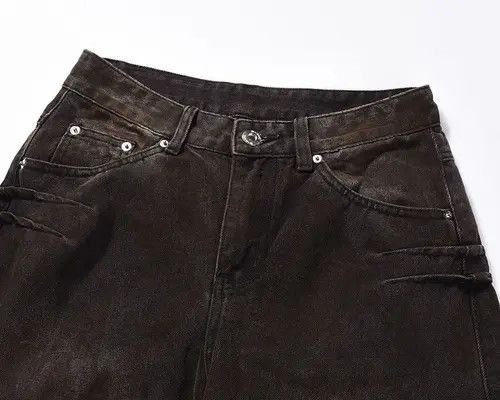 Japanese Brand Kawasaki x ishi Vtg Baggy Jeans Denim Loose Size US 29 - 2 Thumbnail