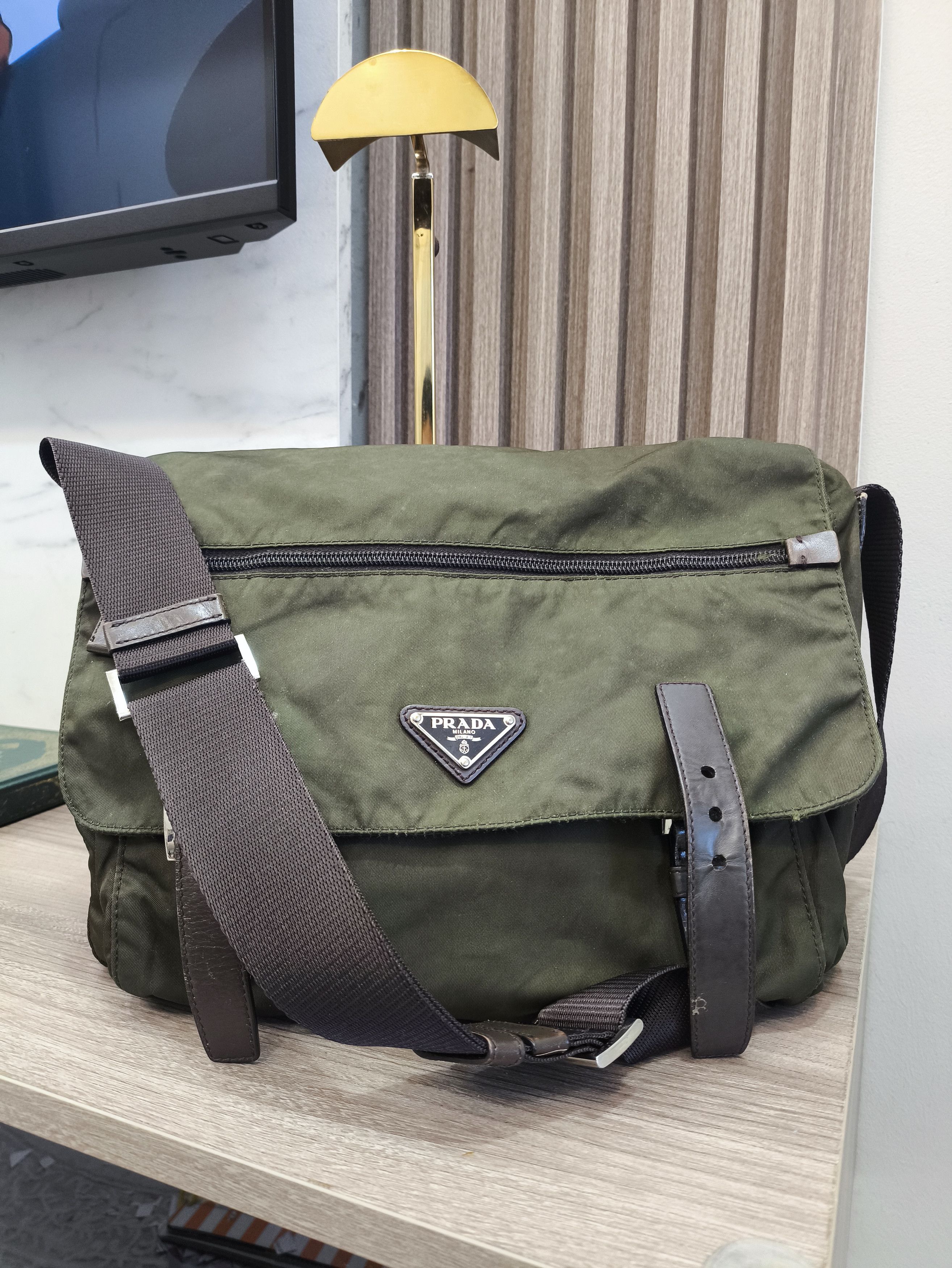 Prada × Vintage Prada Messenger Sports Nylon Bag Vintage art