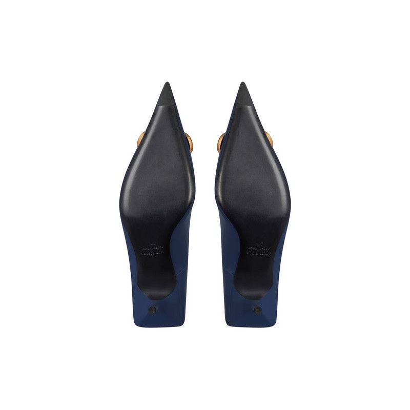 Balenciaga o1s1rm1225 Square Knife BB 80mm Pumps in Blue Size US 10 / IT 40 - 7 Thumbnail