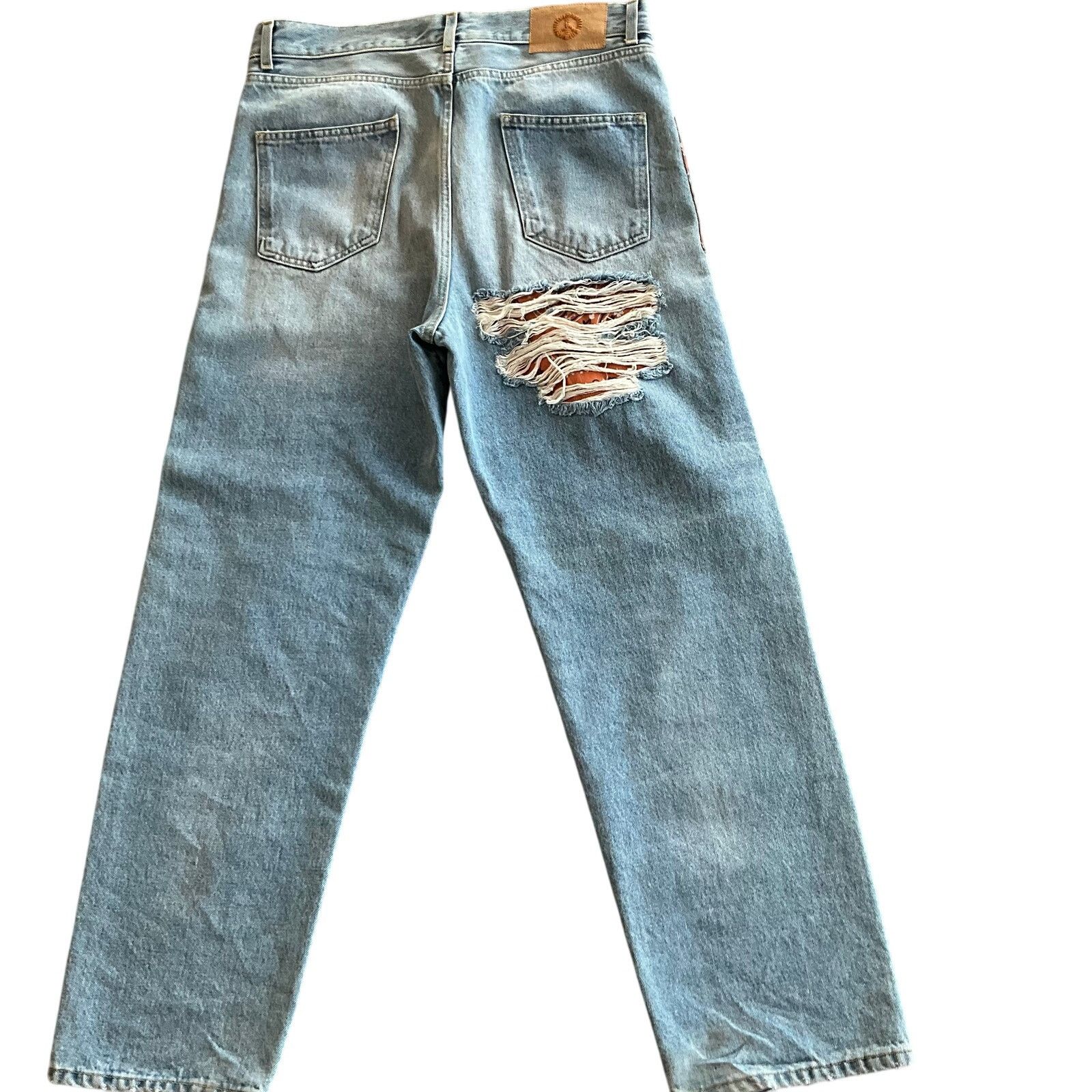 Alanui ALANUI: Men's Baggy Cut Patchwork Jeans - 30 Size US 30 / EU 46 - 2 Thumbnail