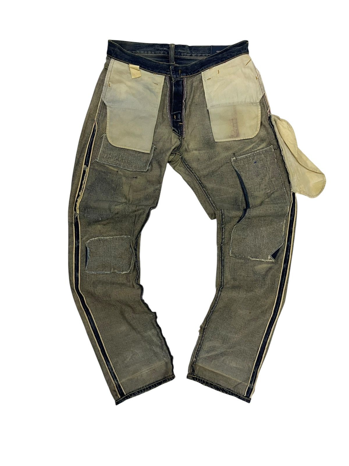 Designer × Fragment Design × Vanquish RARE Denim by Vanquish & Fragment Distressed Jeans Size US 32 / EU 48 - 14 Thumbnail