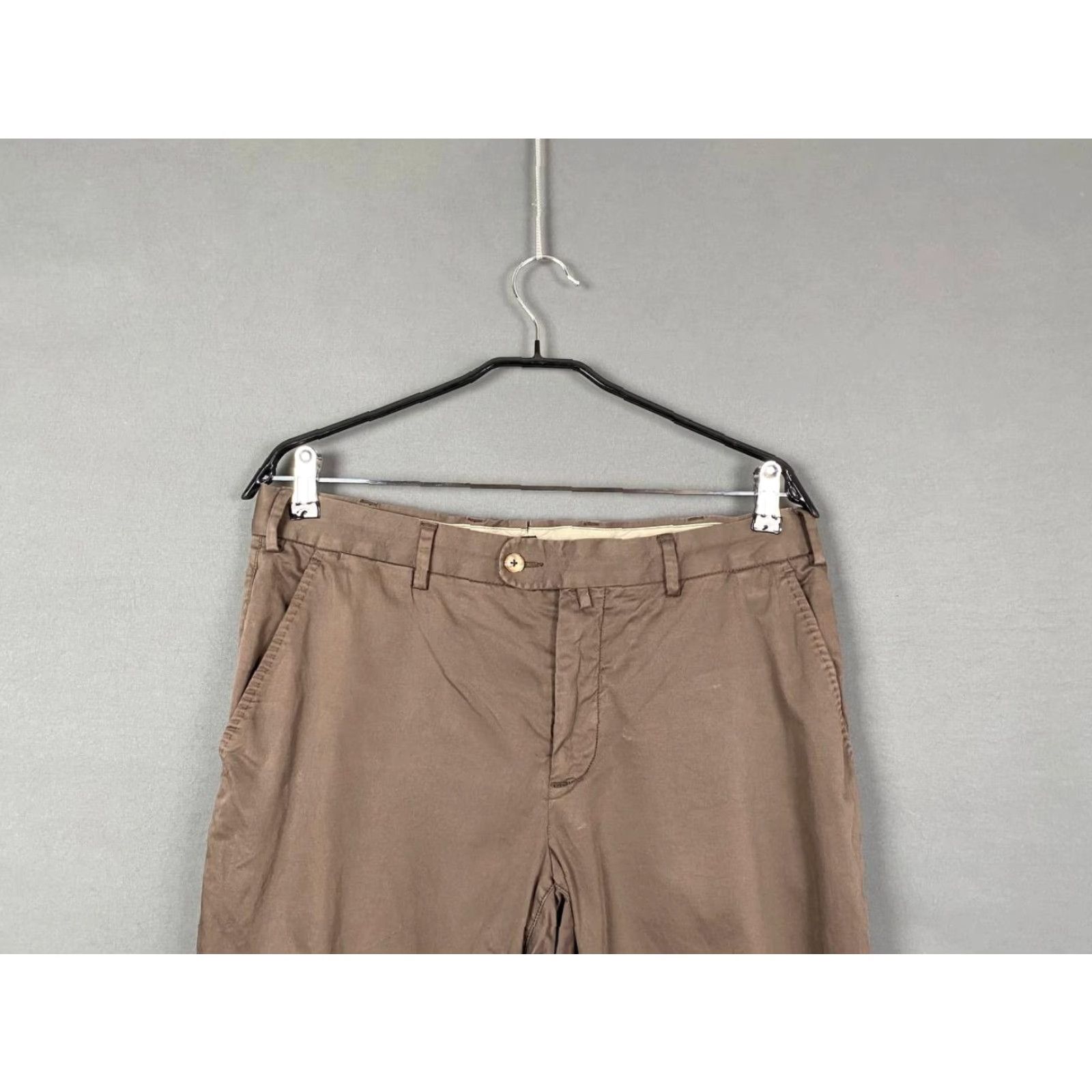 Suitsupply Suitsupply Mens Casual Pants Regular Straight Brown Size 50 Inseam 33in Belt Loop/Zip Button Comfort Stretch Pockets Size US 34 / EU 50 - 7 Thumbnail