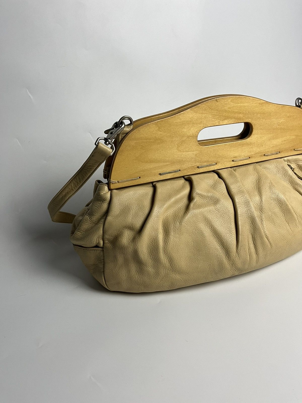 Jean Paul Gaultier 2000’s Jean Paul Gaultier Dragon Engraved Wood Frame Handbag Size ONE SIZE - 13 Thumbnail