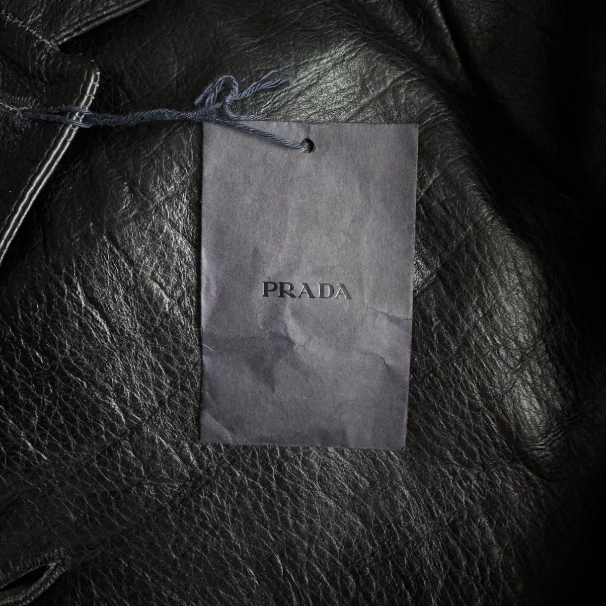 Prada Prada FW2003 Textured ”Crocodile” Embossed Leather Coat Size US L / EU 52-54 / 3 - 16 Thumbnail