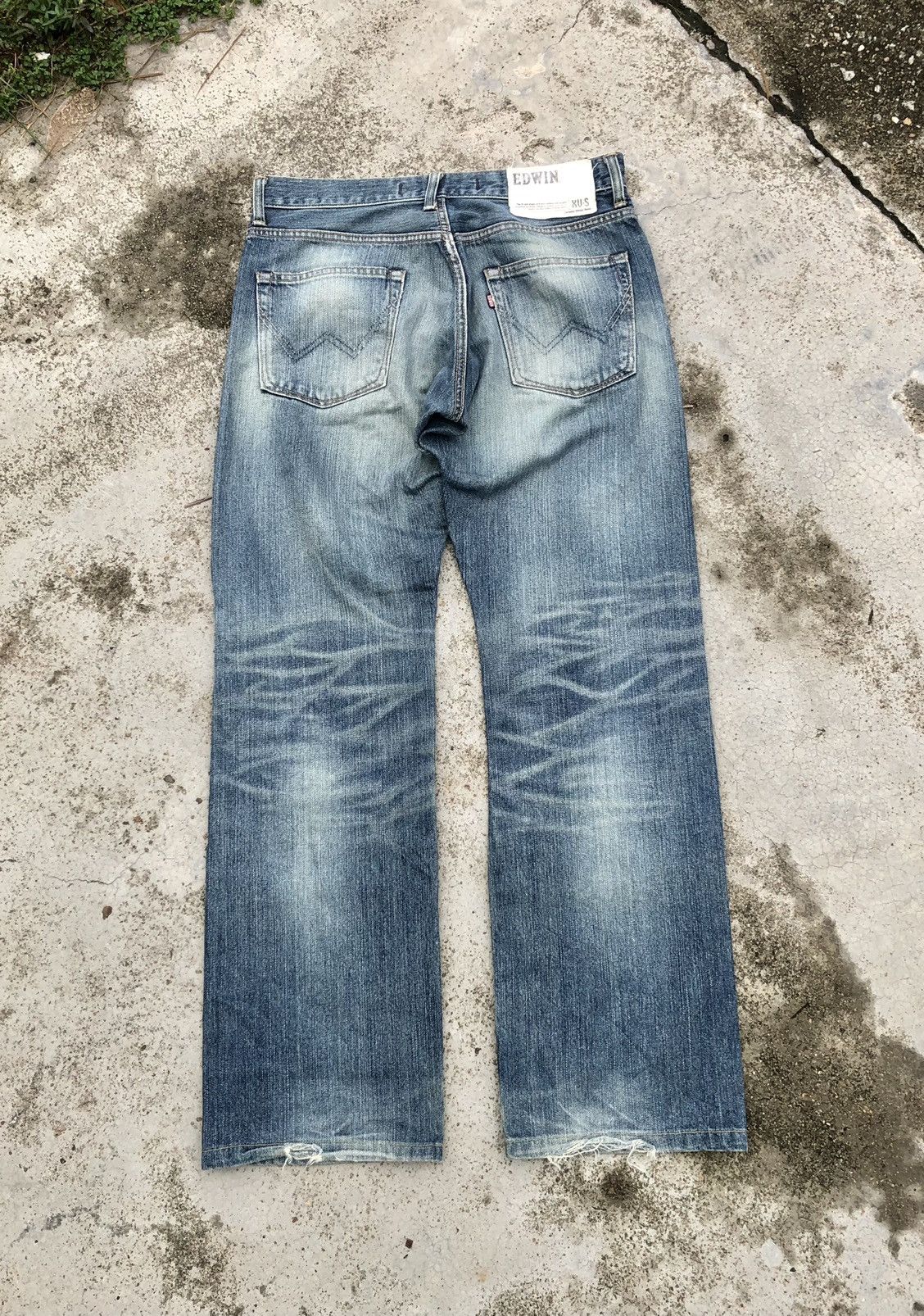 Japanese Brand EDWIN XVS DISTRESSED DENIM Size US 31 - 5 Thumbnail