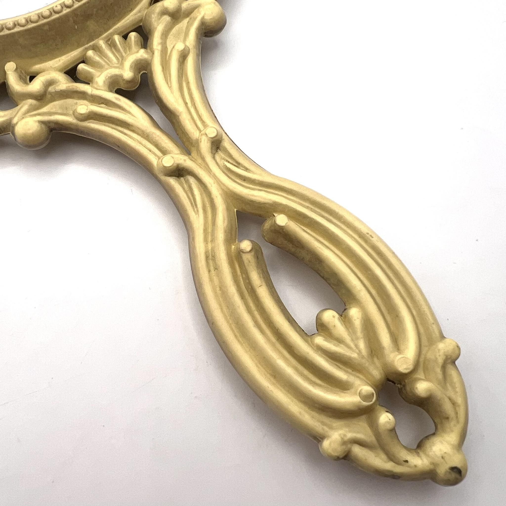 Vintage 1960 Rare Vintage Soviet Art Deco Women's Hand Mirror Frame Size ONE SIZE - 6 Thumbnail