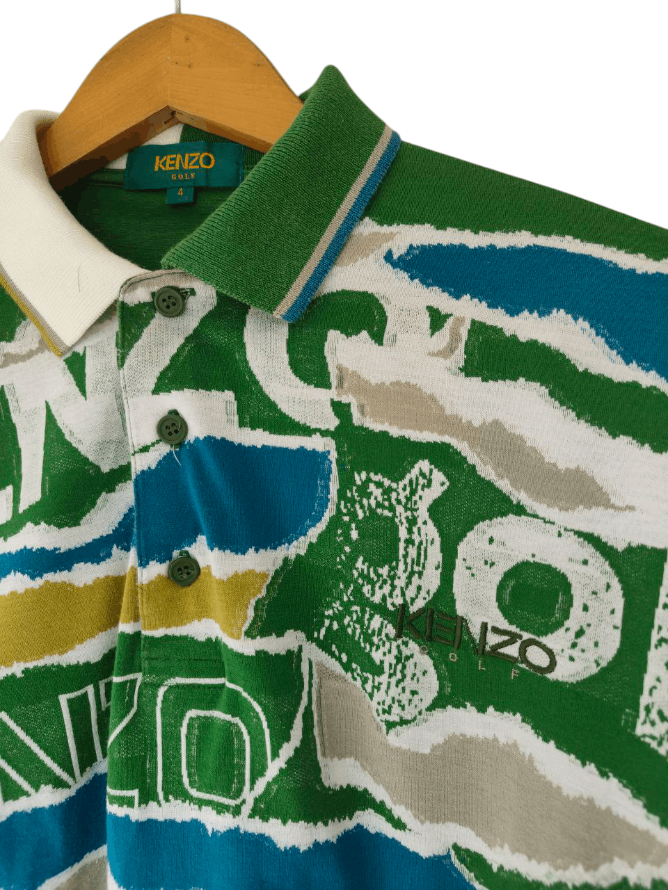 Japanese Brand Kenzo Golf Printed Polo Size US L / EU 52-54 / 3 - 3 Thumbnail