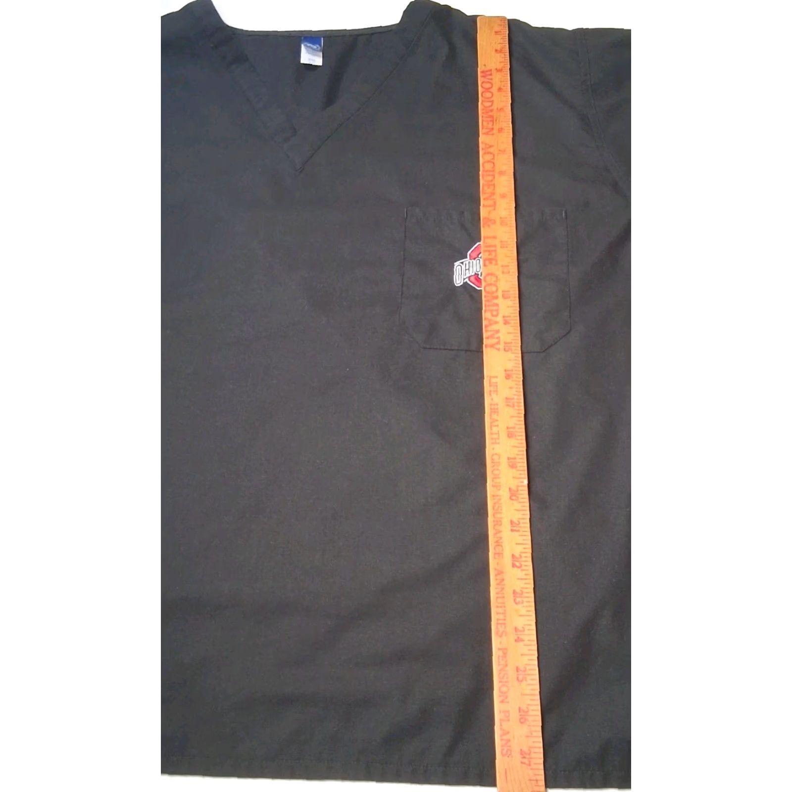 Vintage Ohio State University Scrub Top 3XL Black Short Sleeve V Neck Buckeyes Medical Size US XXL / EU 58 / 5 - 3 Thumbnail