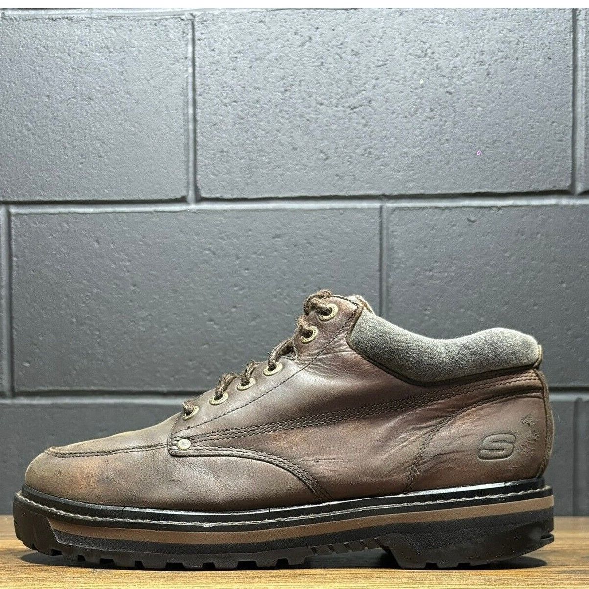 Skechers Skechers Mariner Moc Toe Boots Mens 13 Brown Leather Lace Up Grailed