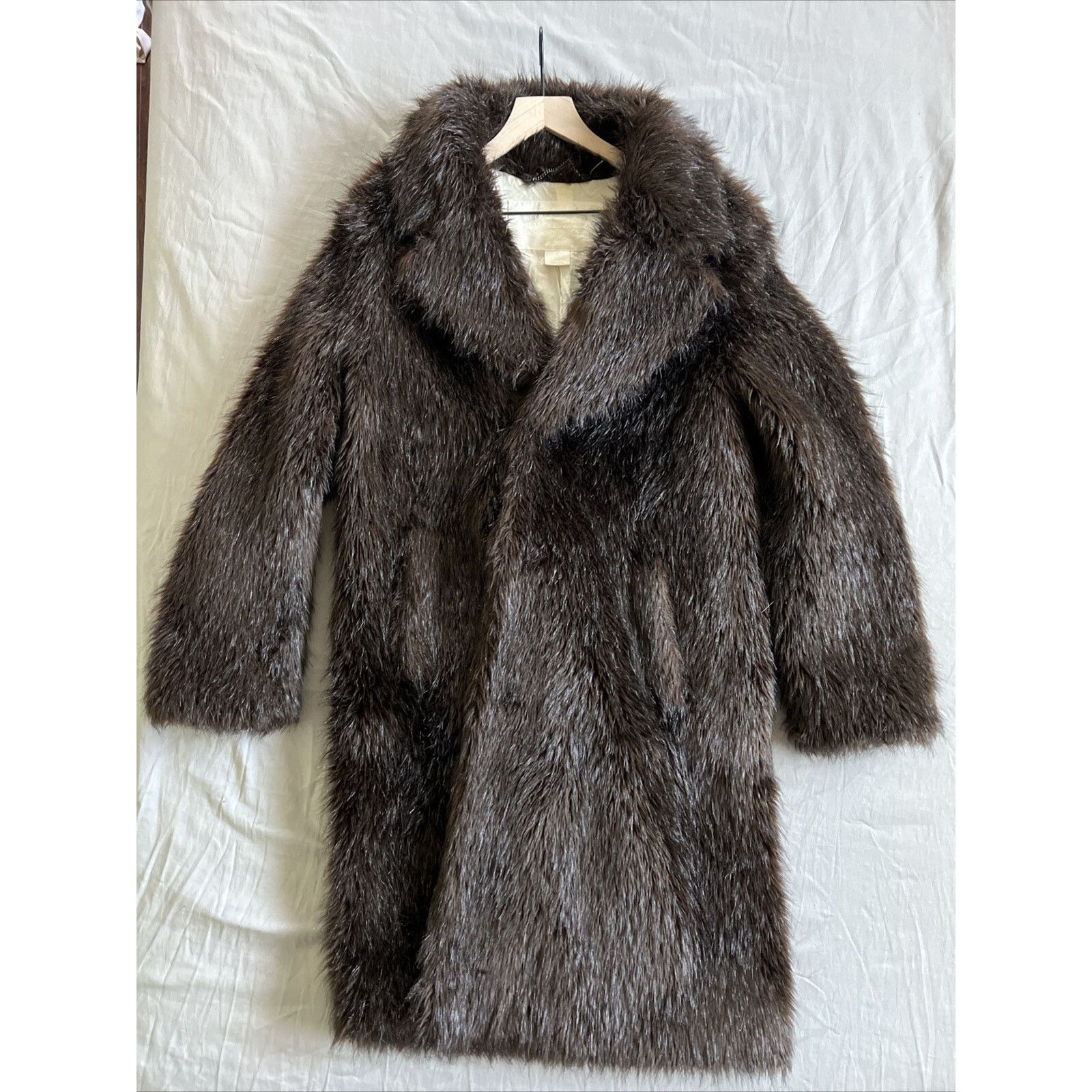 Maison Margiela MAISON MARTIN MARGIELA x H&M Faux Fur Beaver Long Coat Brown Size US S / EU 44-46 / 1 - 1 Thumbnail