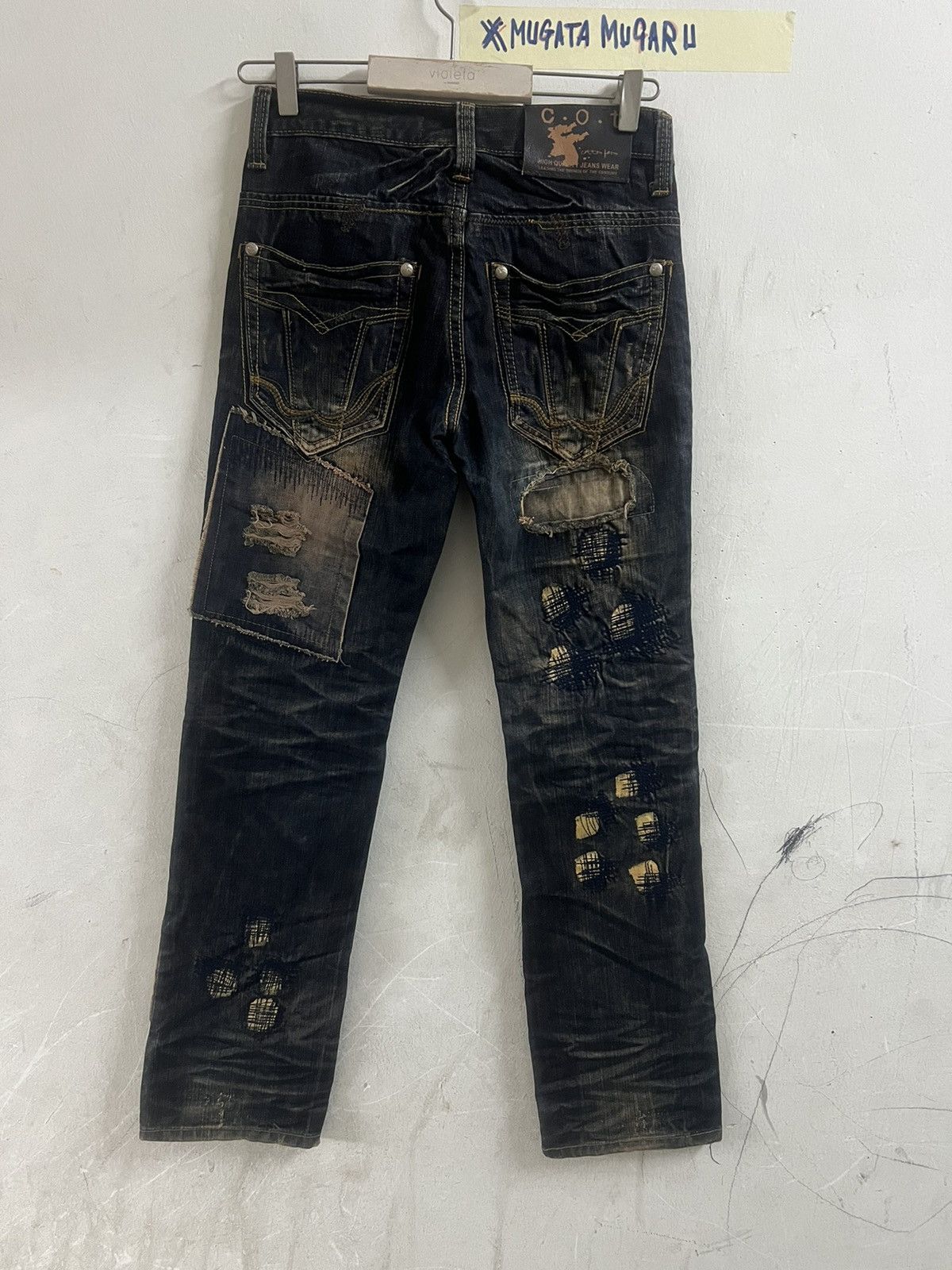 Hysteric Glamour VINTAGE Y2K INSPIRED KAPITAL PATCHWORK DENIM PANT Size US 28 / EU 44 - 2 Thumbnail