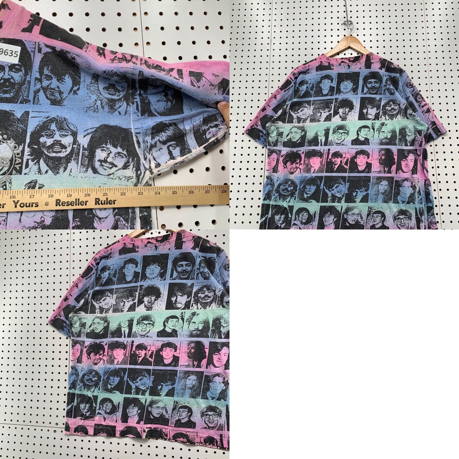 Vintage VINTAGE 90s Beatles Shirt Mens Large All Over Print Pink Blue Music Size US L / EU 52-54 / 3 - 10 Thumbnail