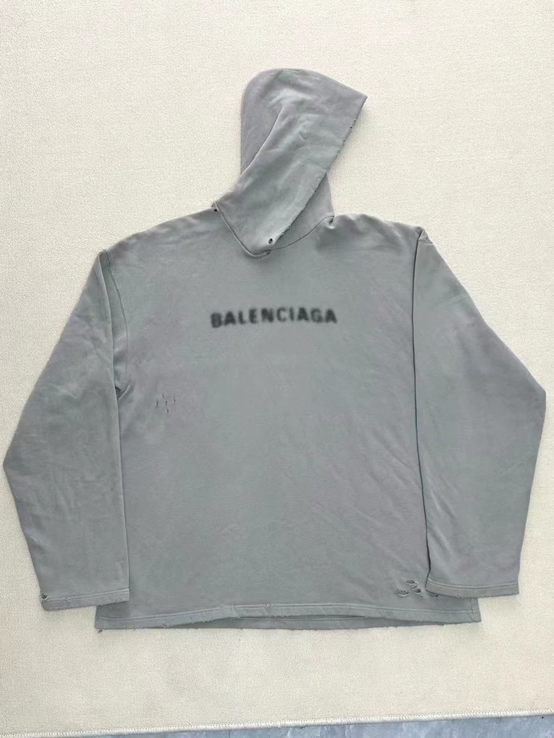 Balenciaga Balenciaga Blurred Mosaic Phantom Logo Hoodie -DMC Size US S / EU 44-46 / 1 - 1 Thumbnail
