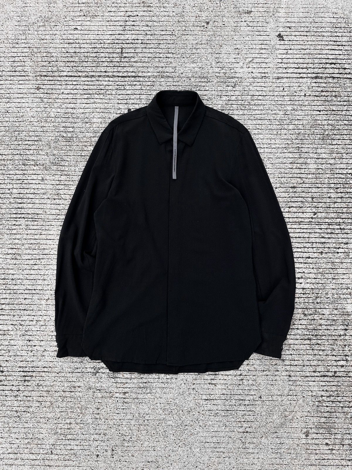Attachment Black Ayanasu Concealed Placket Shirts