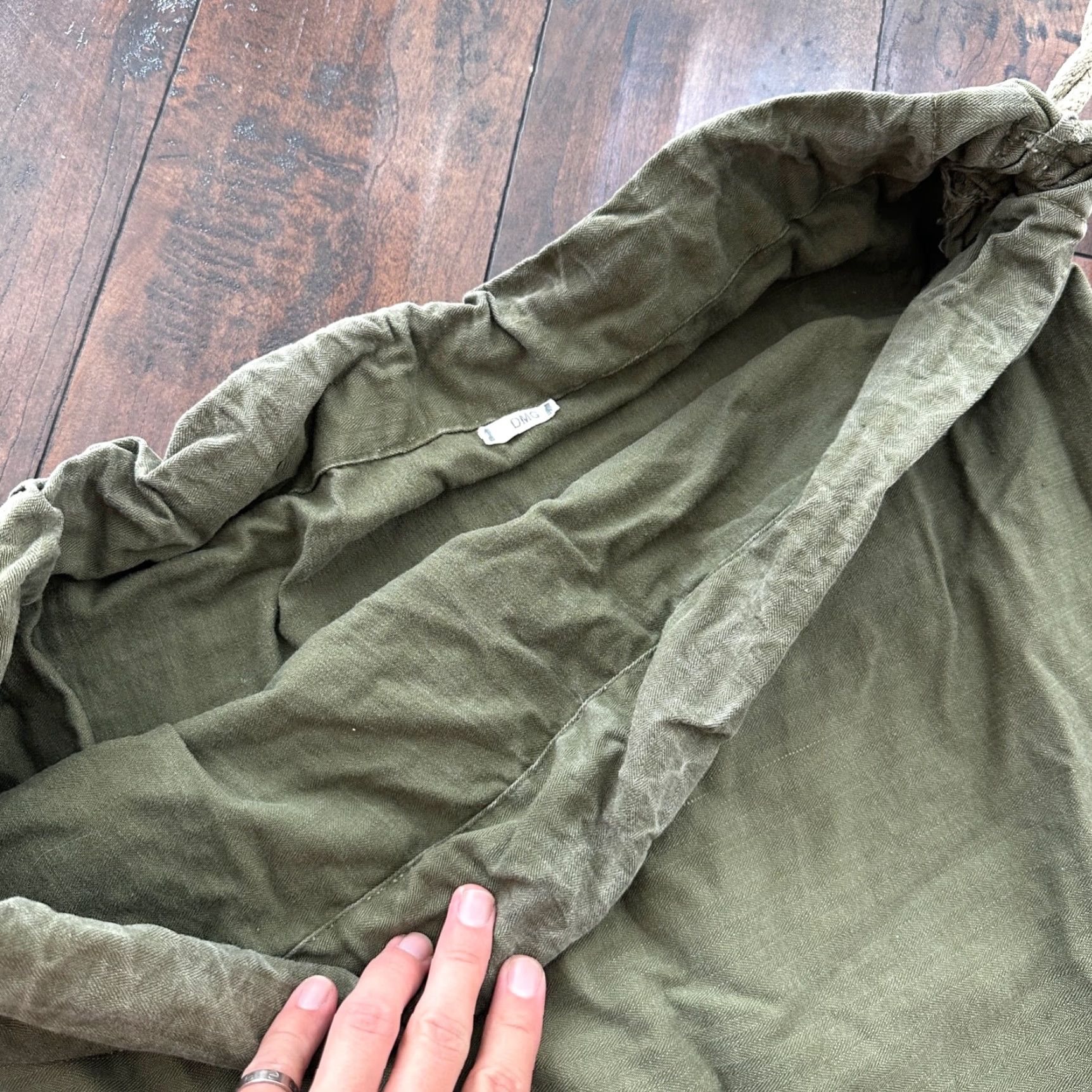 Vintage VINTAGE WWII Canvas Laundry Bag Military HBT Denim 1940s Tan Stencil Mens Size ONE SIZE - 7 Thumbnail