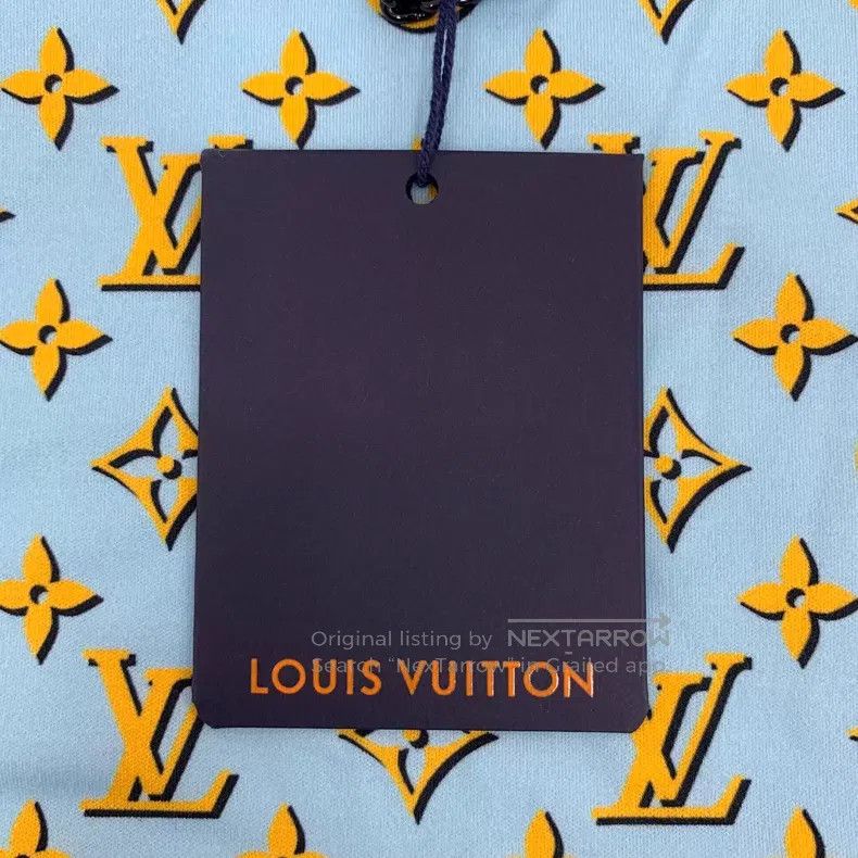 Louis Vuitton Louis Vuitton 24 blue logo presbyopic cotton crewneck shor Size US M / EU 48-50 / 2 - 7 Thumbnail