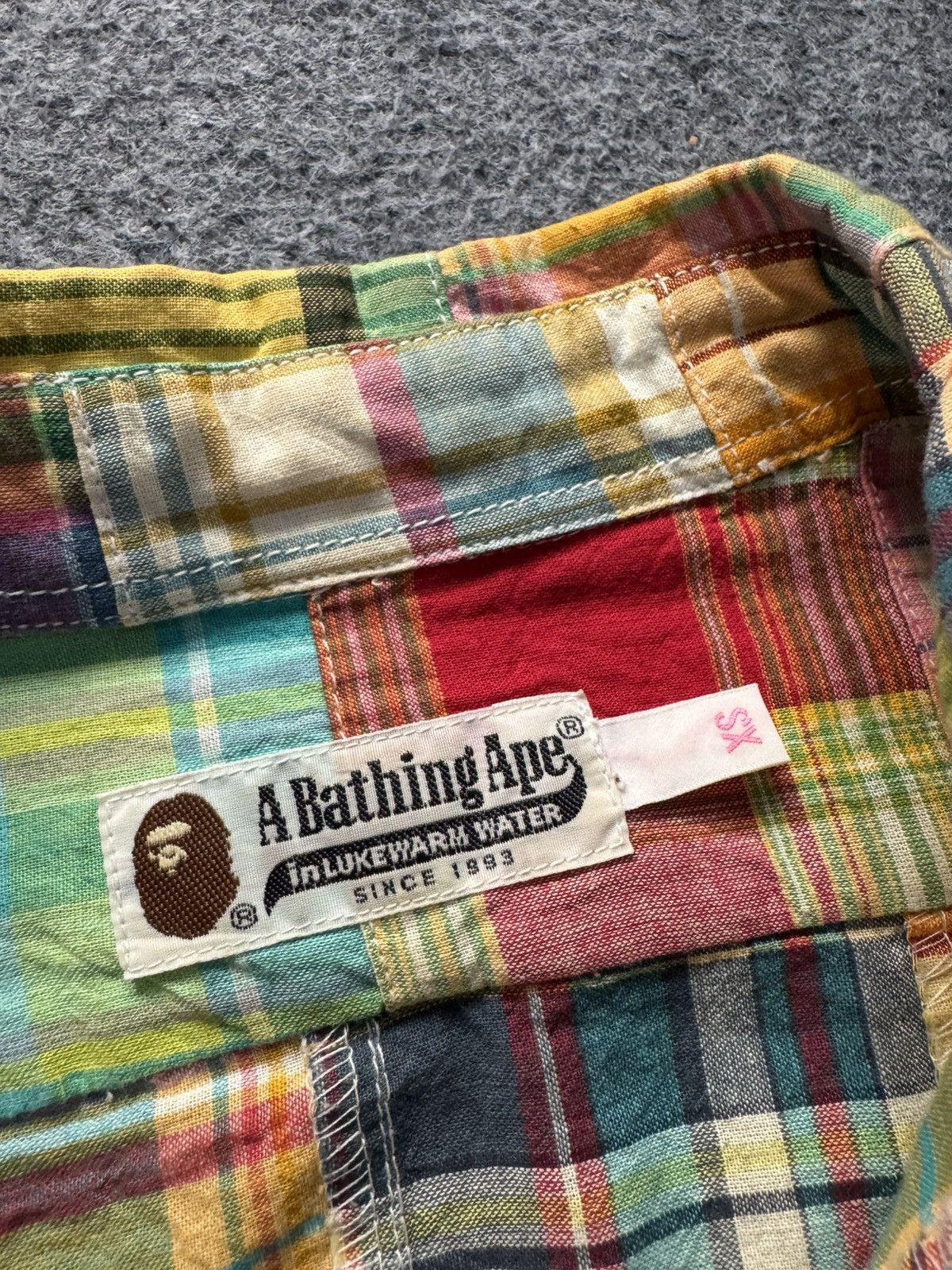 Bape Bape Madras Patchwork button up shirt Size US XS / EU 42 / 0 - 3 Thumbnail