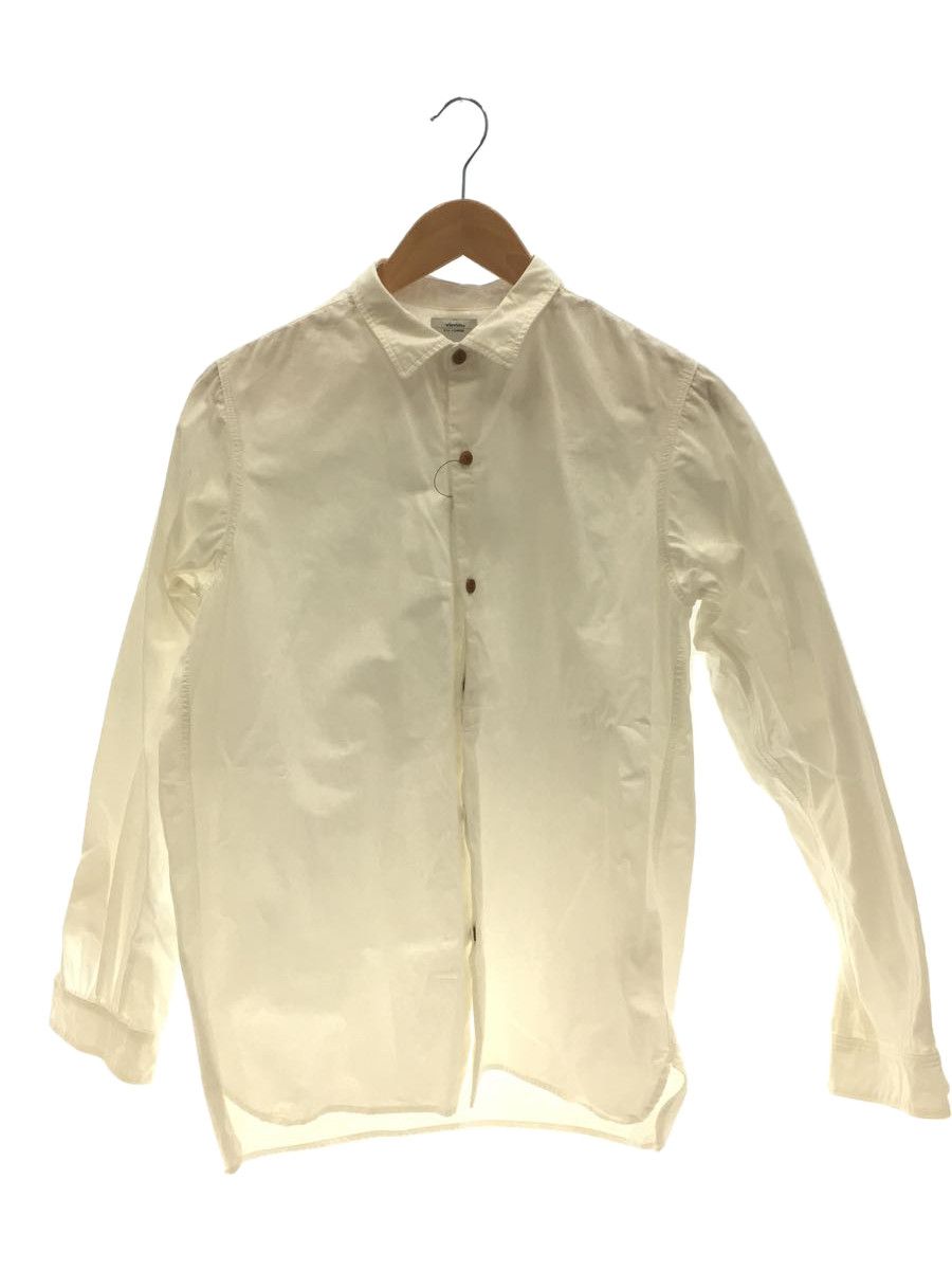 Shirt Long sleeve cotton plain button up White