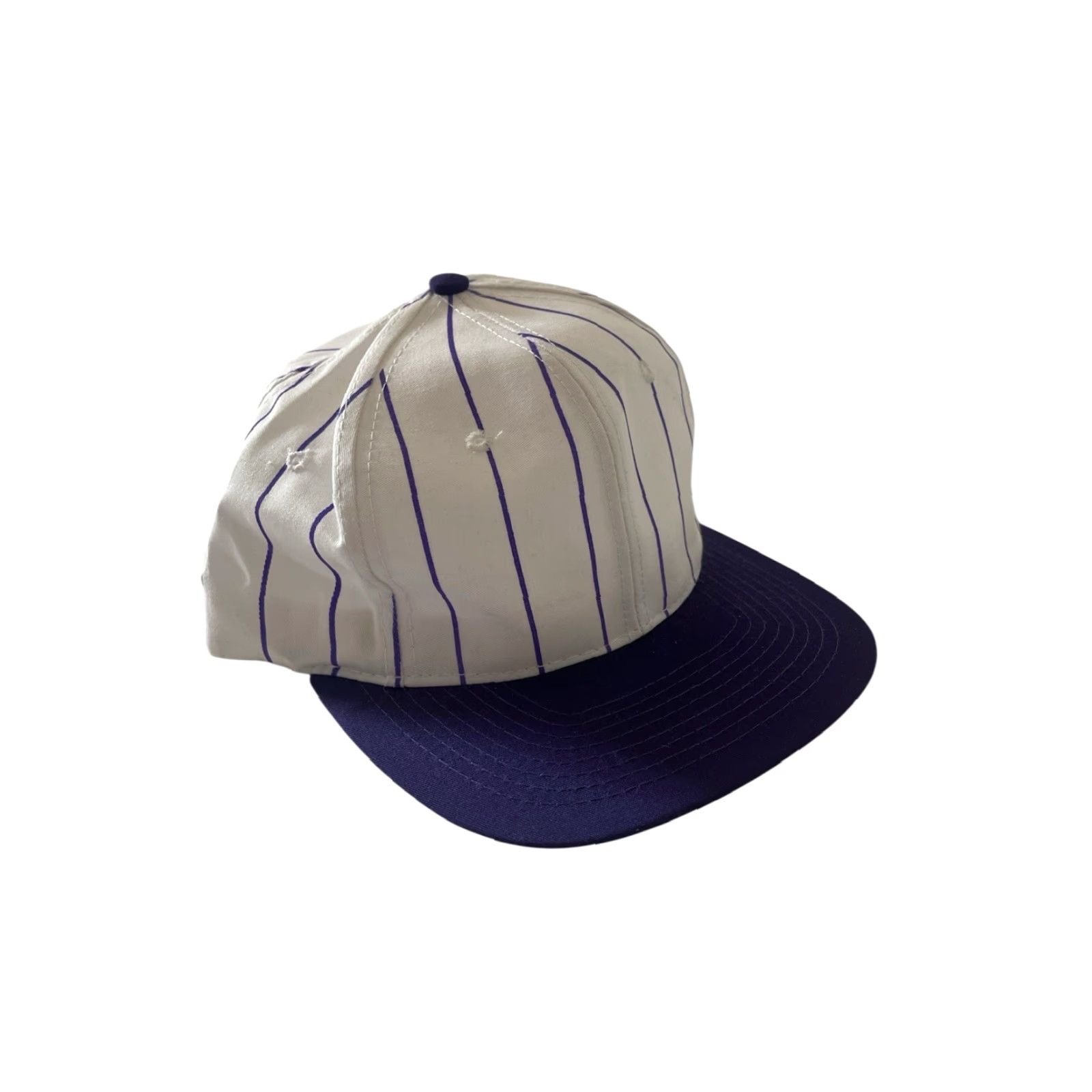 Vintage VINTAGE Headmaster Snapback Hat Mens OSFA White Pinstripe 90s Deadstock NWOT Size ONE SIZE - 3 Thumbnail