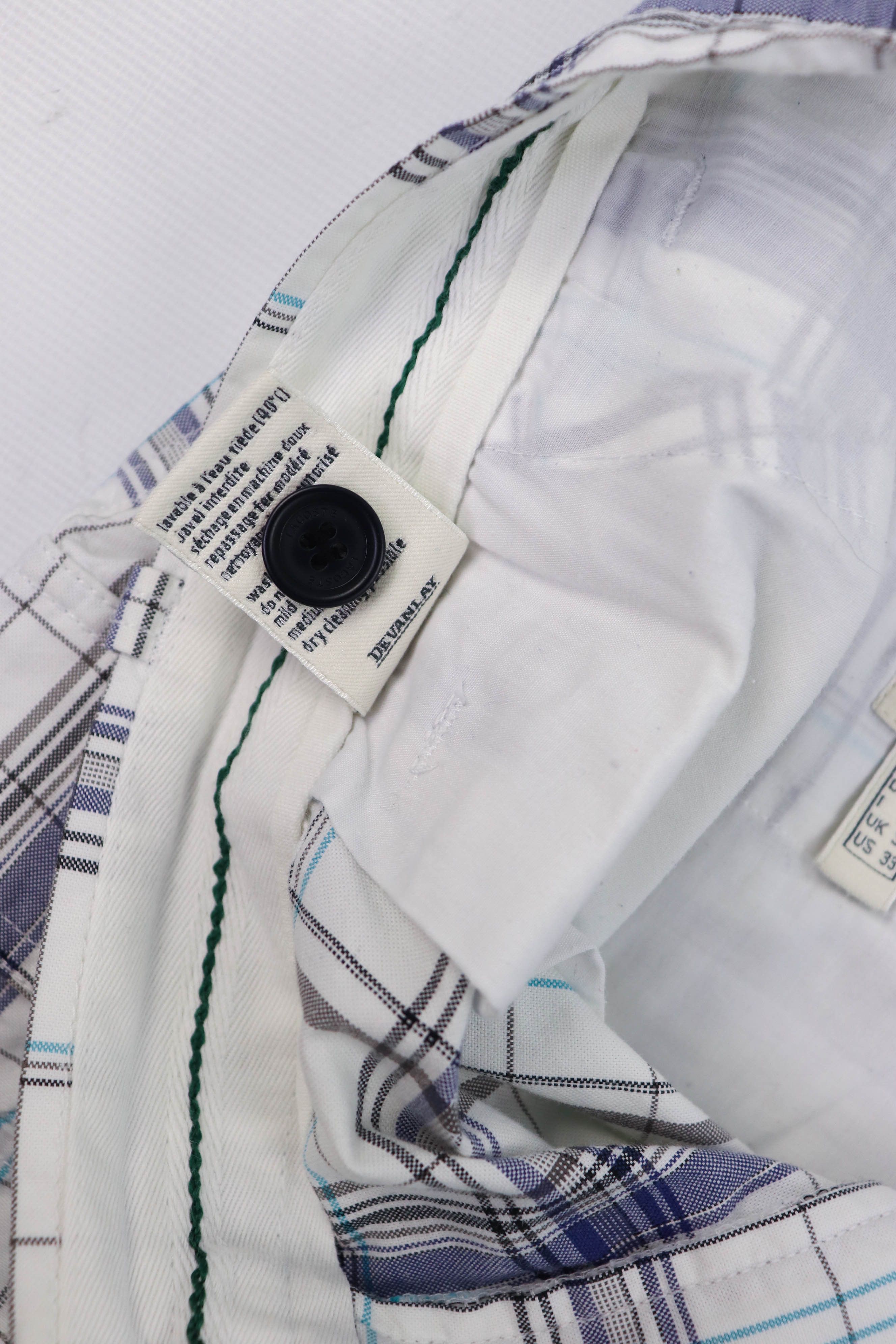 Lacoste Lacoste White Plaid Check Cotton Bermuda Cargo Shorts Size US 33 - 10 Thumbnail