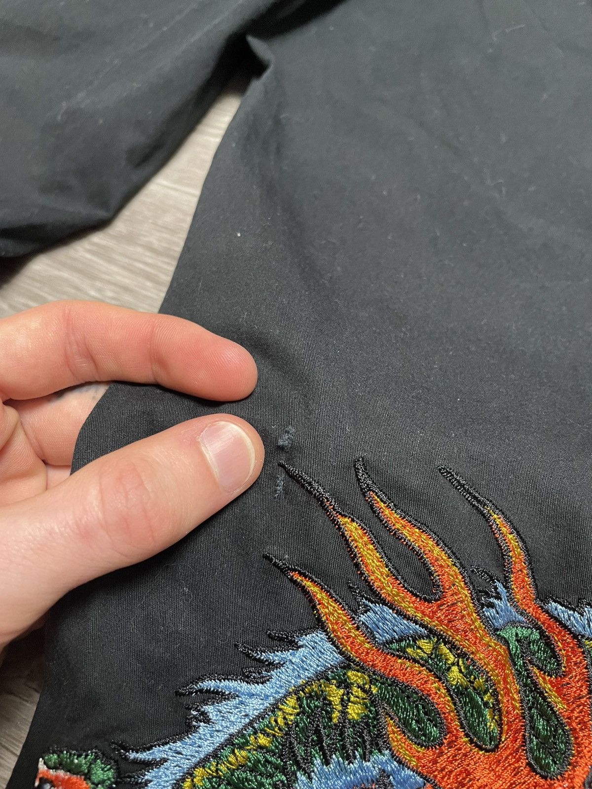 Ed Hardy Ed Hardy x Urban Outfitters Black Cargo Pants Y2K Streetwear Size US 36 / EU 52 - 17 Thumbnail