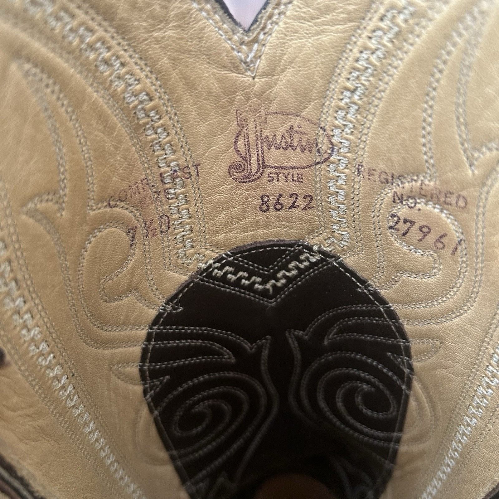 Justin Boots Justin Vintage Snakeskin Round Toe Cowboy Boots Mens 7.5 D Size US 7.5 / EU 40-41 - 6 Thumbnail