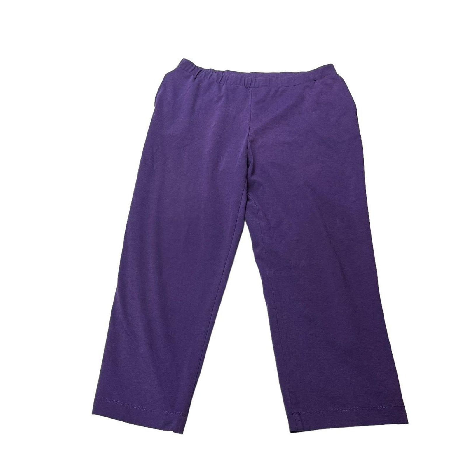 Vintage Allison Daley Lounge Pants in Purple Size 38" / US 16 / IT 52 - 2 Thumbnail