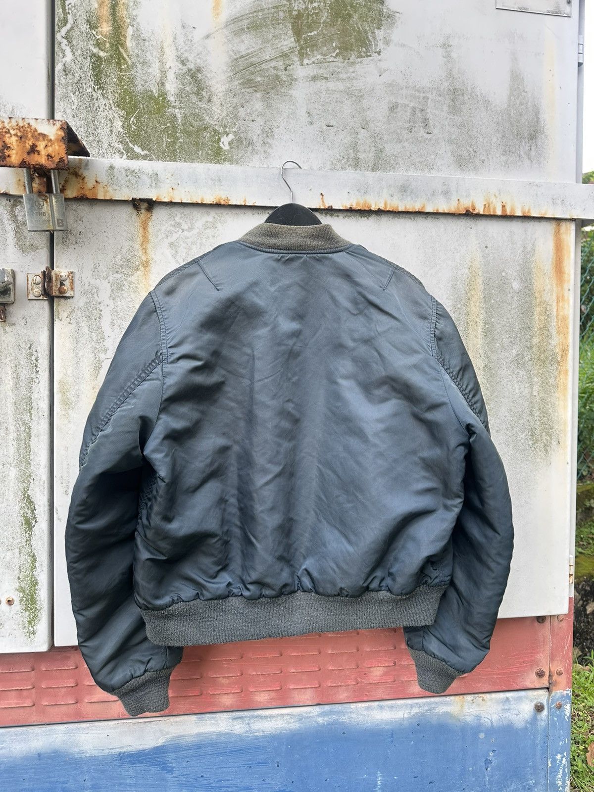 Vintage 🪖THRASHED Faded MA-1 Man Intermediate Bomber Jacket Size US M / EU 48-50 / 2 - 9 Thumbnail