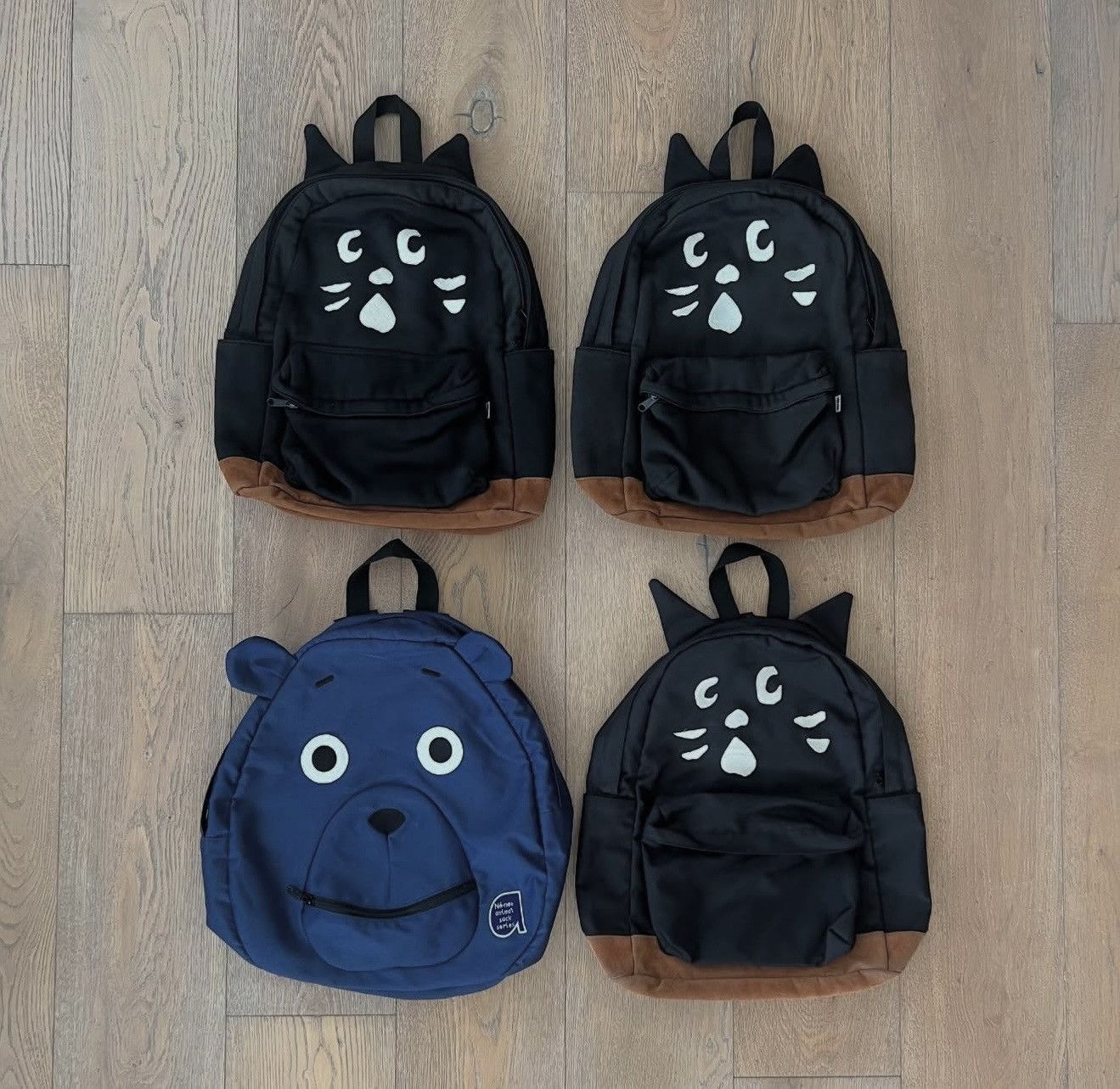 Ne-Net Ne-net Black/Brown Cotton Backpack (Cloth) Size ONE SIZE - 3 Thumbnail