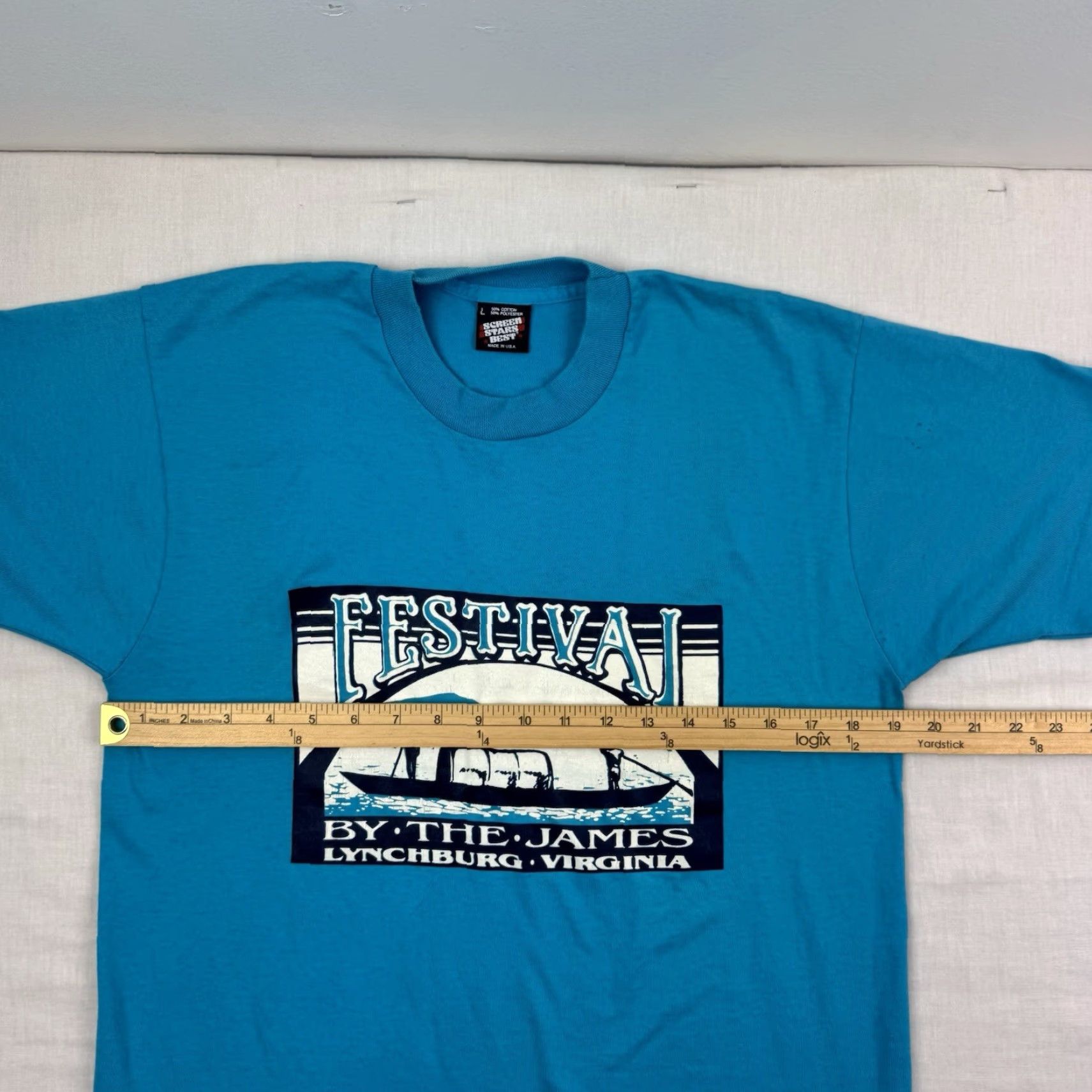 Vintage VINTAGE Festival James T Shirt Adult Large Lynchburg Virginia Party Event Shirt Size US L / EU 52-54 / 3 - 7 Thumbnail