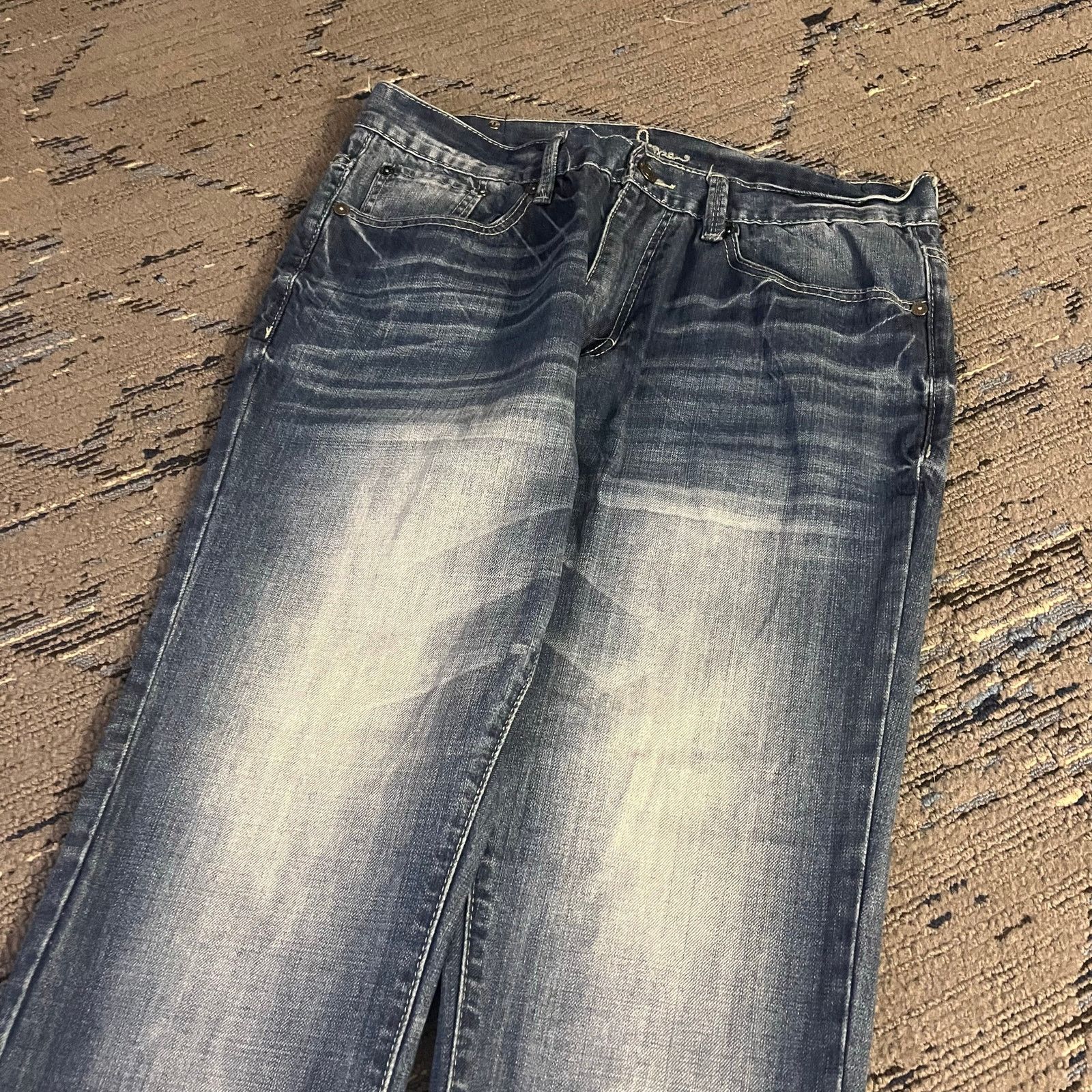 Other Y2K Baggy Skater Acid Washed Faded Jeans 36Wx30L Size US 36 / EU 52 - 2 Thumbnail