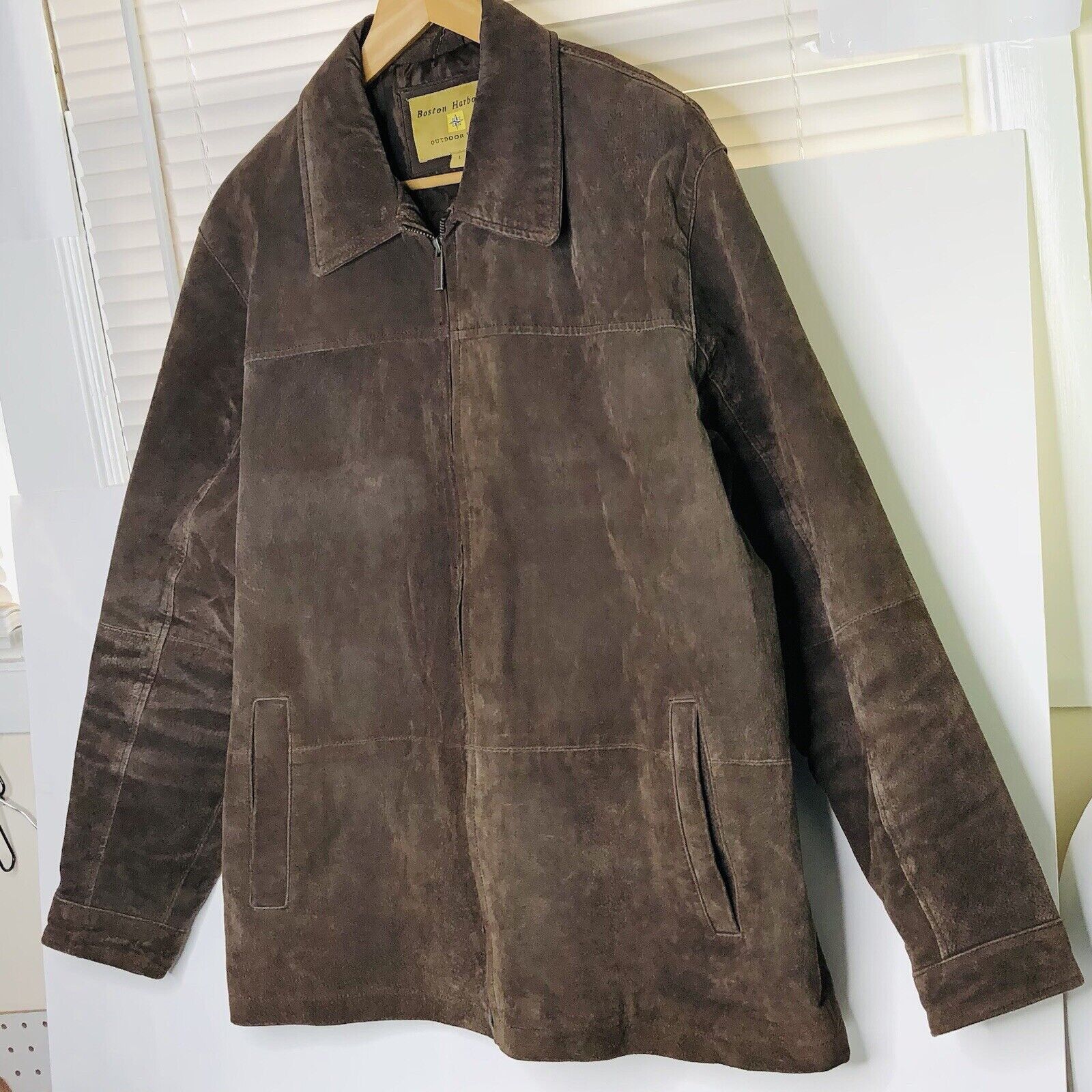 Other Boston Harbour Outdoor Suede Leather Jacket Sz L Brown Coat Size US L / EU 52-54 / 3 - 4 Thumbnail