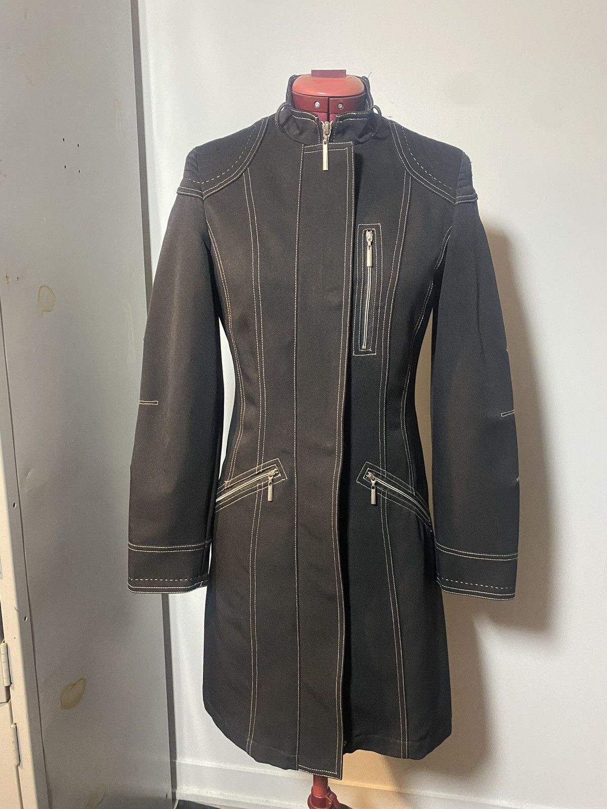 Japanese Brand Tristan & Iseut Matrix-Era “c. 1999–2003” Stitch Long Coat Size US S / EU 44-46 / 1 - 1 Thumbnail