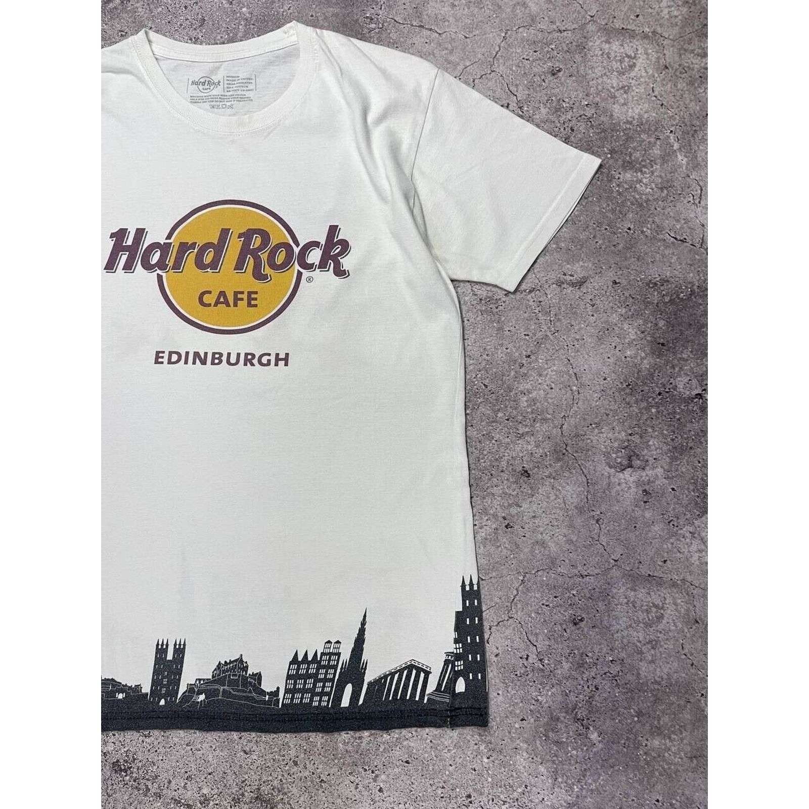 Hard Rock Cafe × Vintage Hard Rock Cafe Edinburgh T-Shirt S White Skyline Music Fan Size US S / EU 44-46 / 1 - 4 Thumbnail