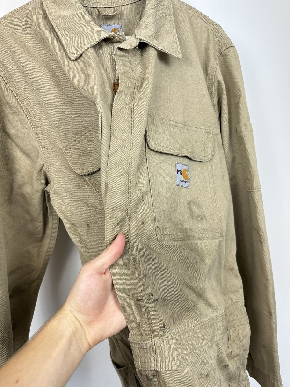 Carhartt Vintage Carhartt Flame Resistant Distressed Detroit Jacket Size US XL / EU 56 / 4 - 6 Thumbnail