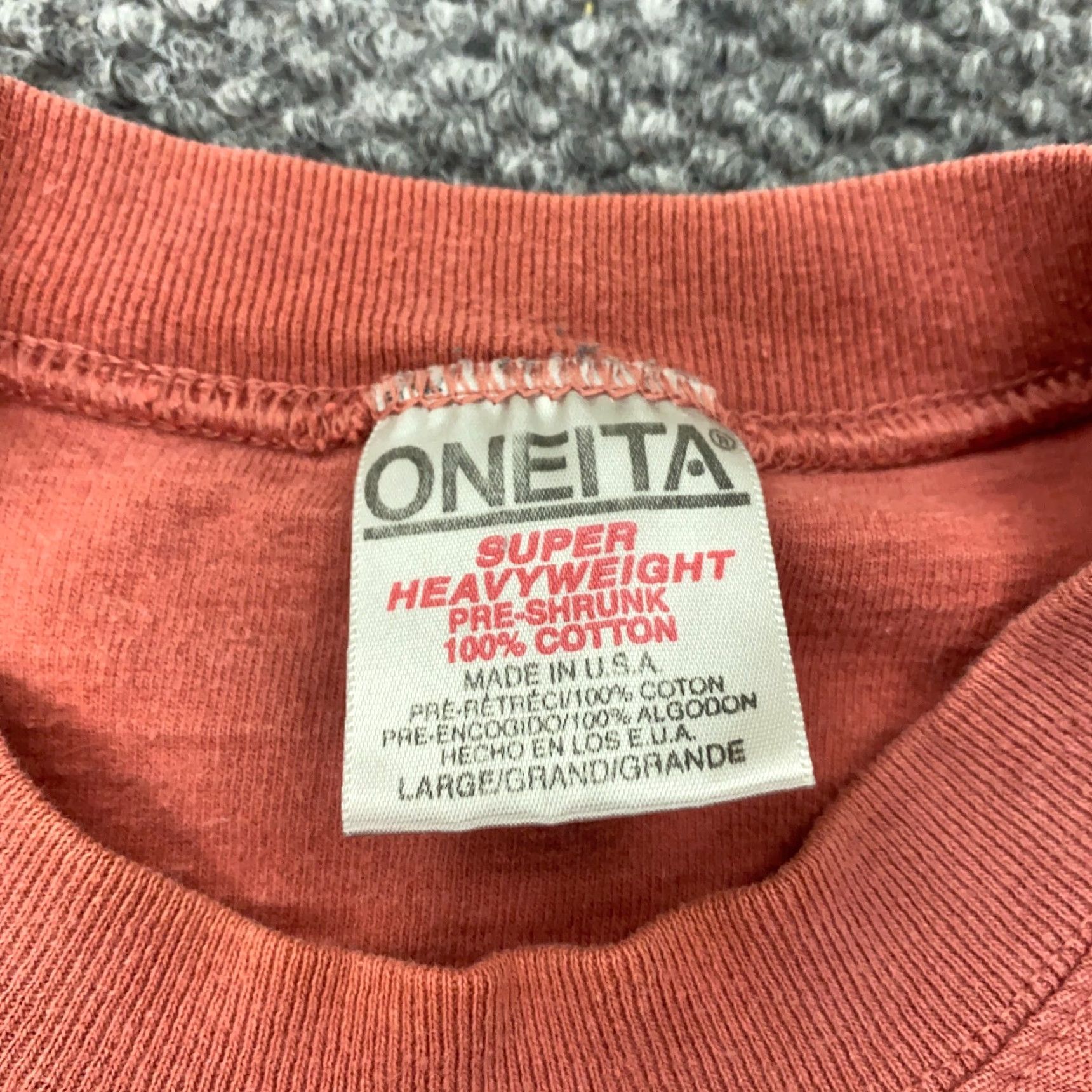 Vintage VINTAGE Oneita Classic Car Shirt Mens Large Red Embroidered 50s USA Jersey Size US L / EU 52-54 / 3 - 3 Thumbnail