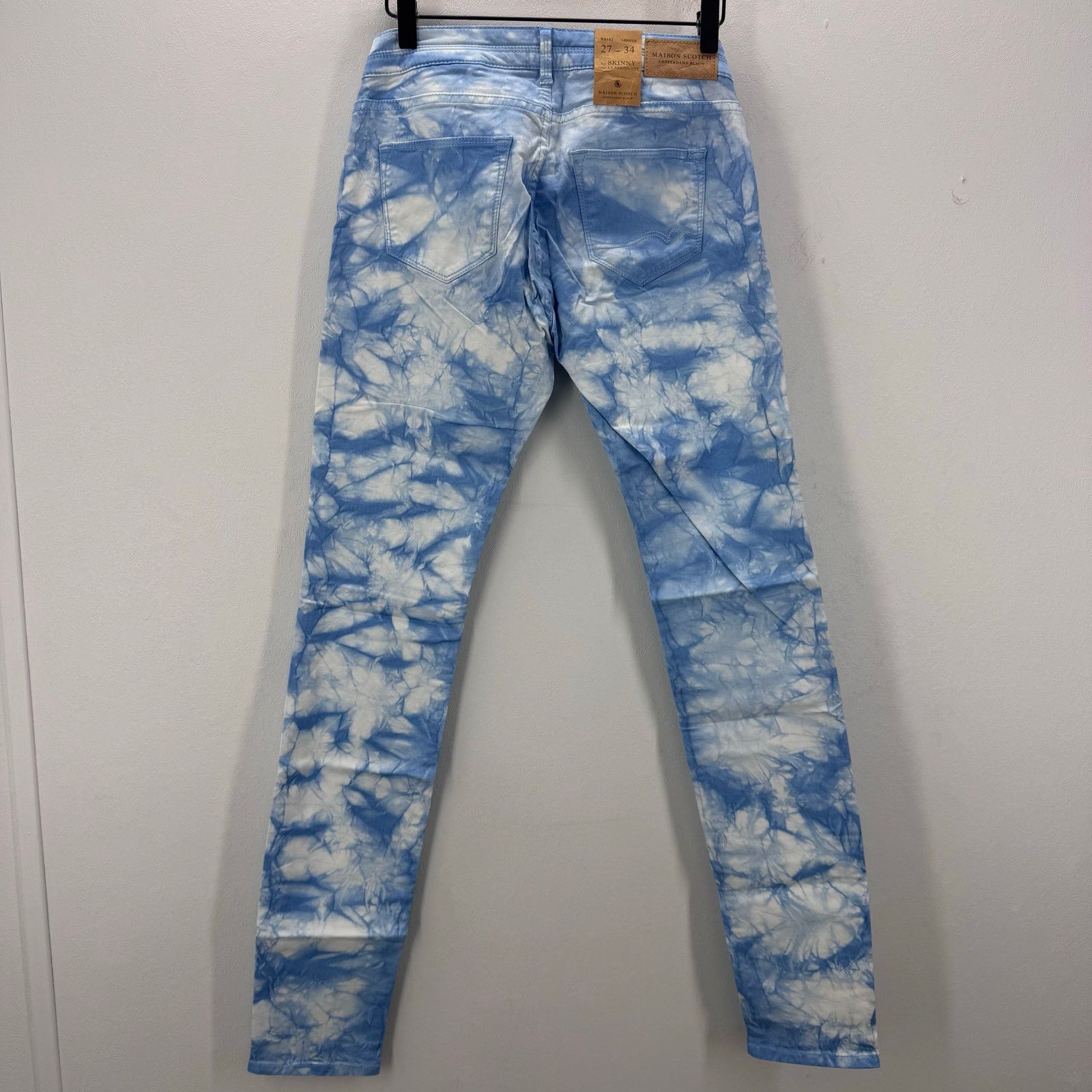 Maison Scotch MAISON SCOTCH Memory Blue Tie Dye Skinny Jeans size 27 Boho Size 27" / US 4 / IT 40 - 3 Thumbnail