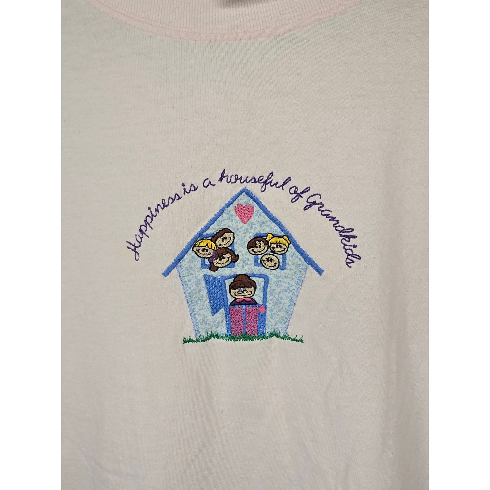 Anvil × Vintage Vintage Grandma Happiness Is A House Full Of Grandkids Shirt Size US L / EU 52-54 / 3 - 2 Thumbnail