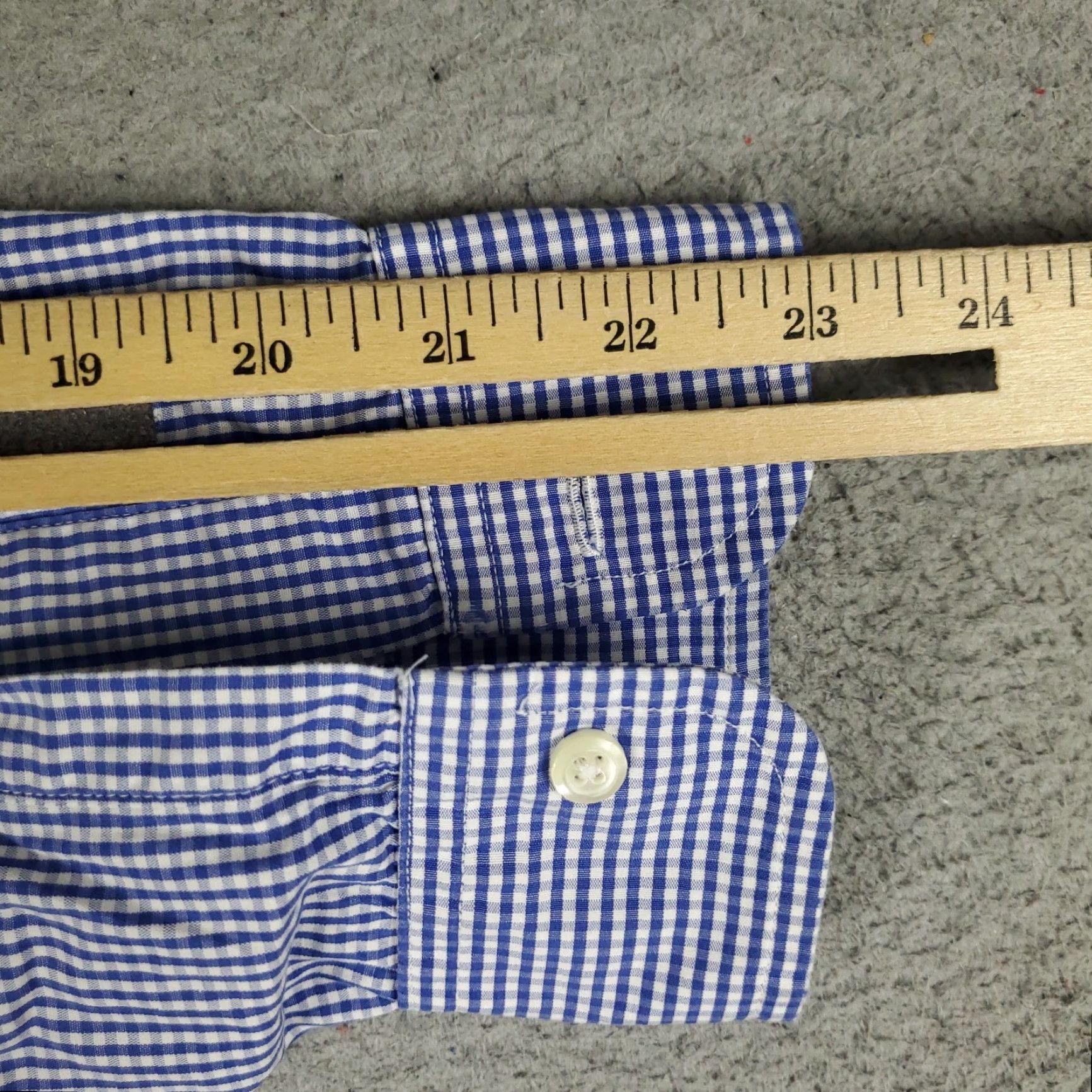 Brooks Brothers Brooks Brothers Shirt Mens 16 Blue Check Dress Button Up Long Sleeve Size 42R - 6 Thumbnail