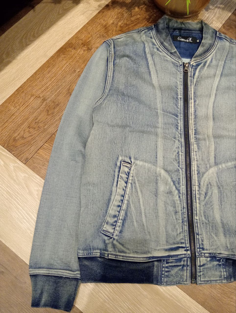 Japanese Brand CAVARIA JAPAN WASHED DENIM BOMBER JACKET - SIZE 46 Size US M / EU 48-50 / 2 - 5 Thumbnail