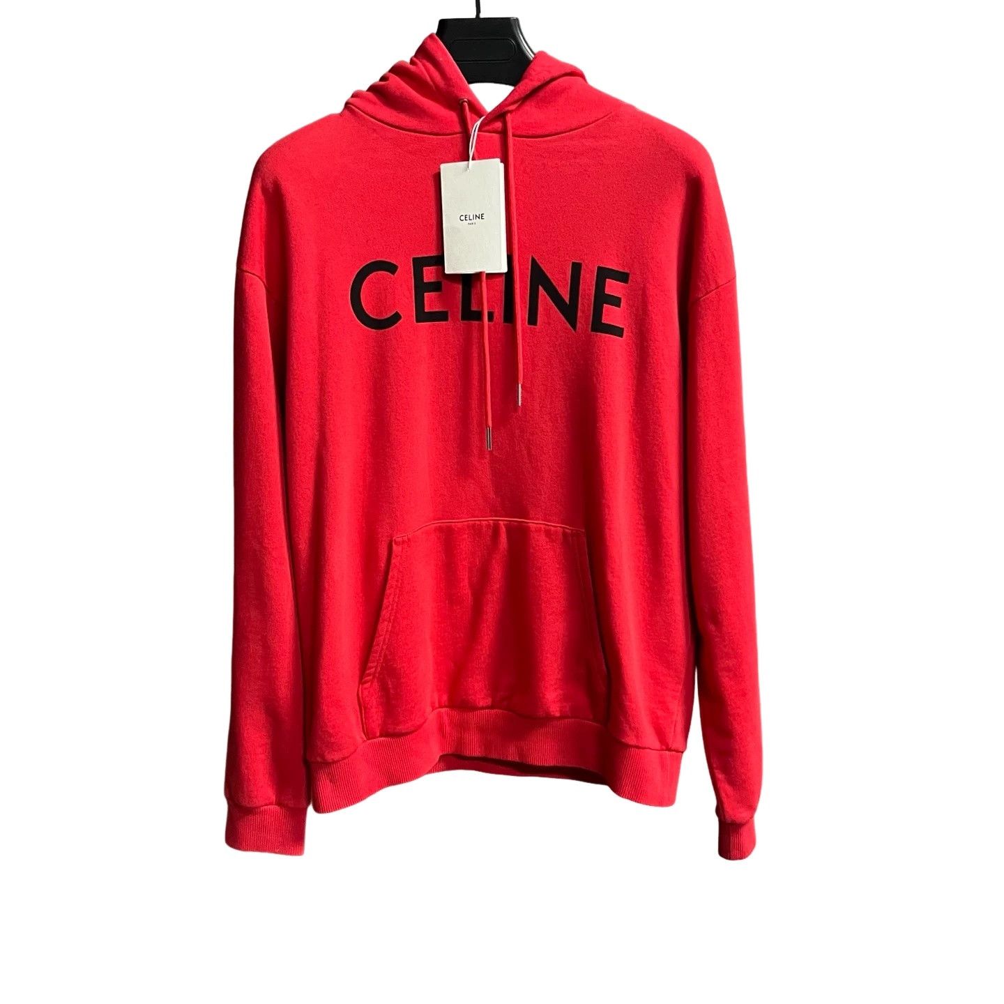 Celine CELINE Red Logo Hoodie Size S Size US S / EU 44-46 / 1 - 1 Thumbnail