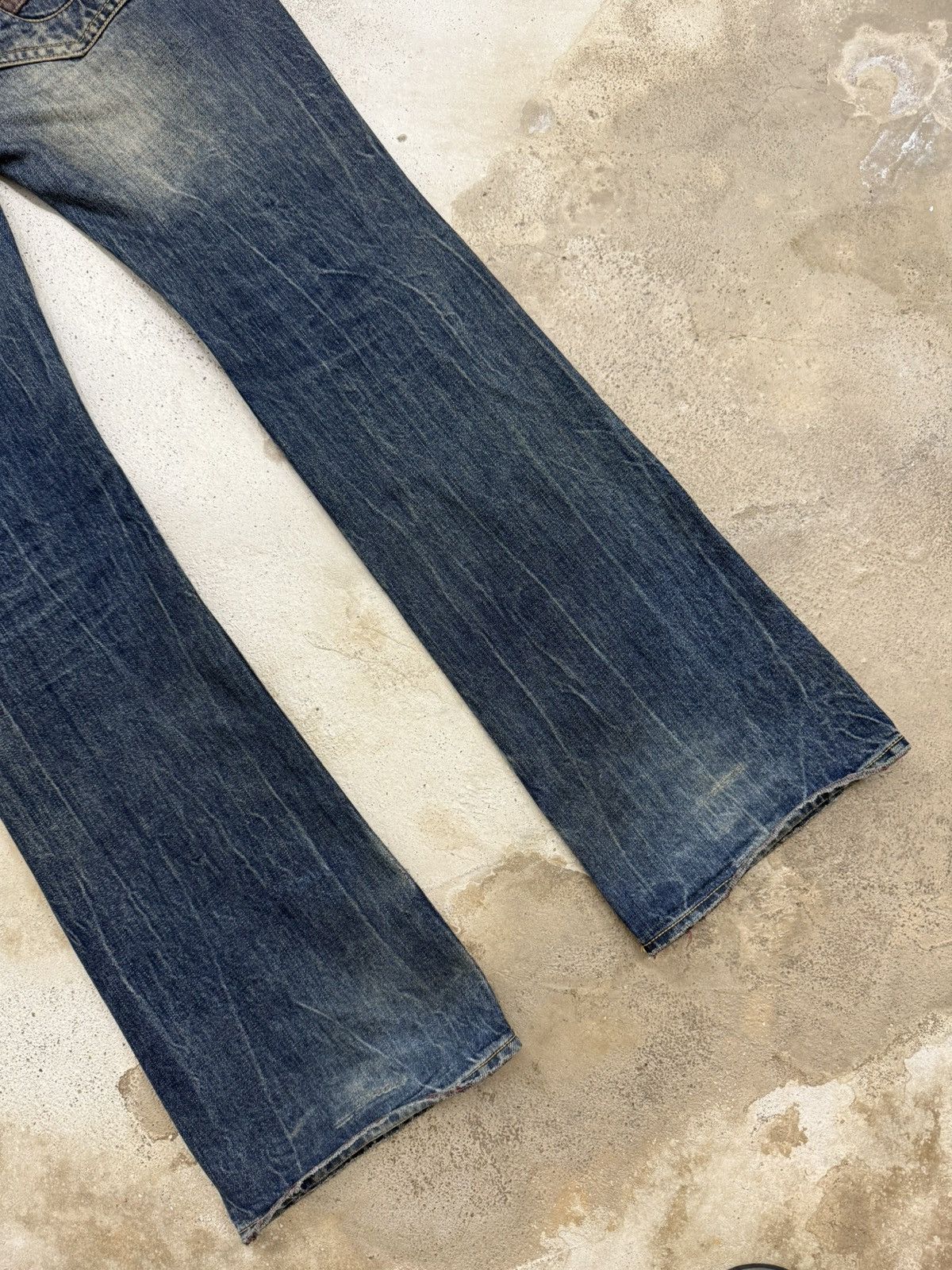 semanticdesign Semanticdesign Japanese Mudwash Studded Flare Denim Pants Size US 35 - 15 Thumbnail